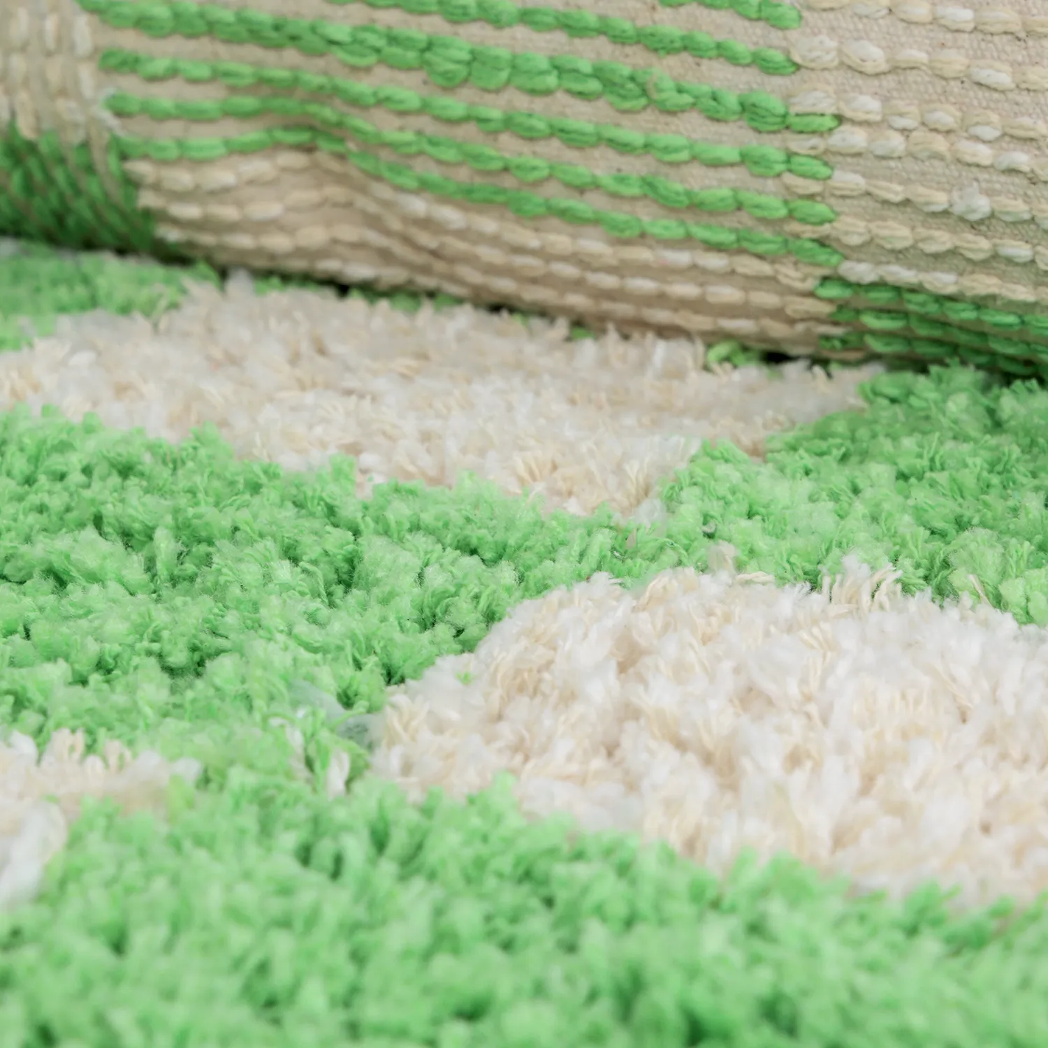 Okrągły dywan - Atrani Natural Cotton Shaggy (zielony)