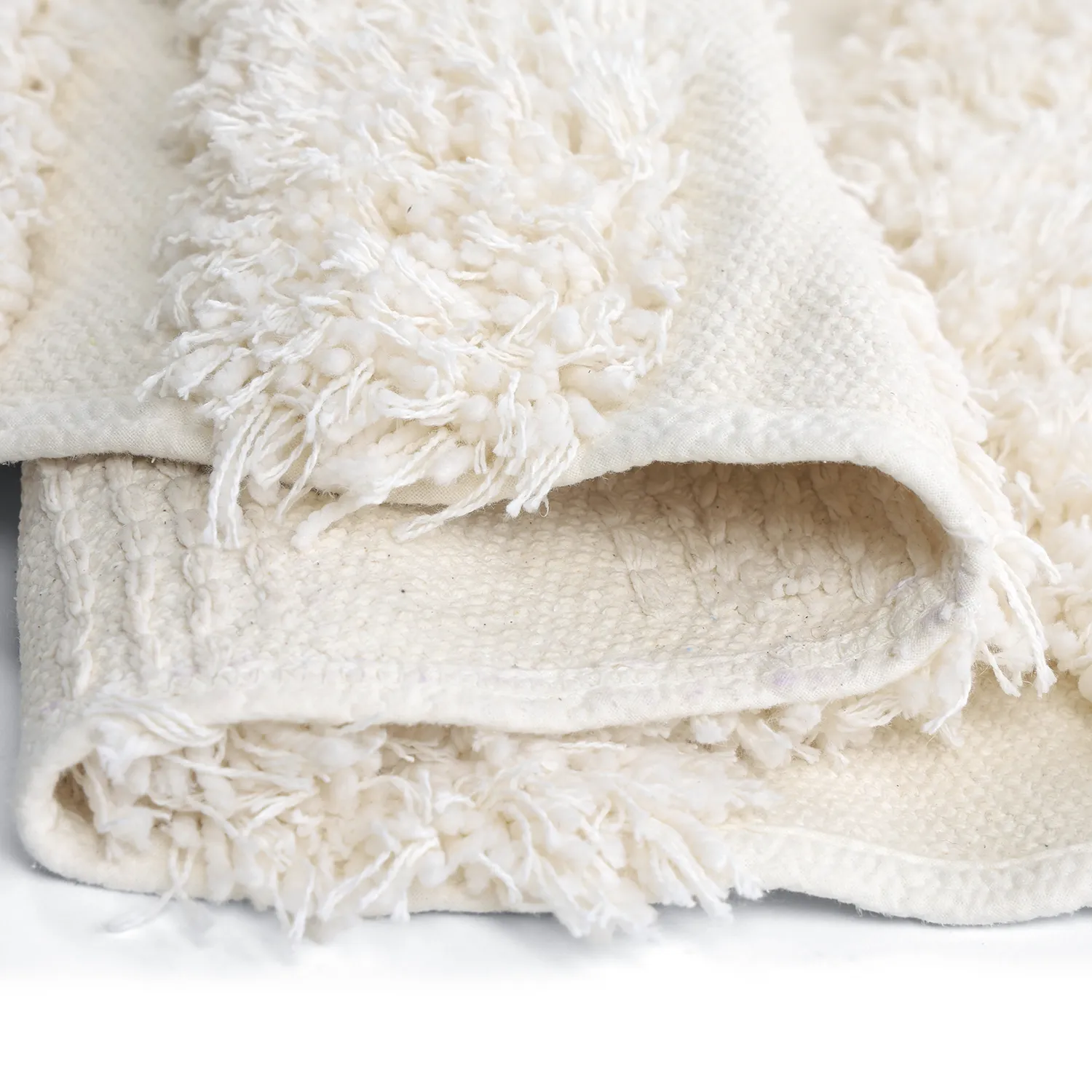 Okrągły dywan - Cazorla Natural Cotton Shaggy (białawy)