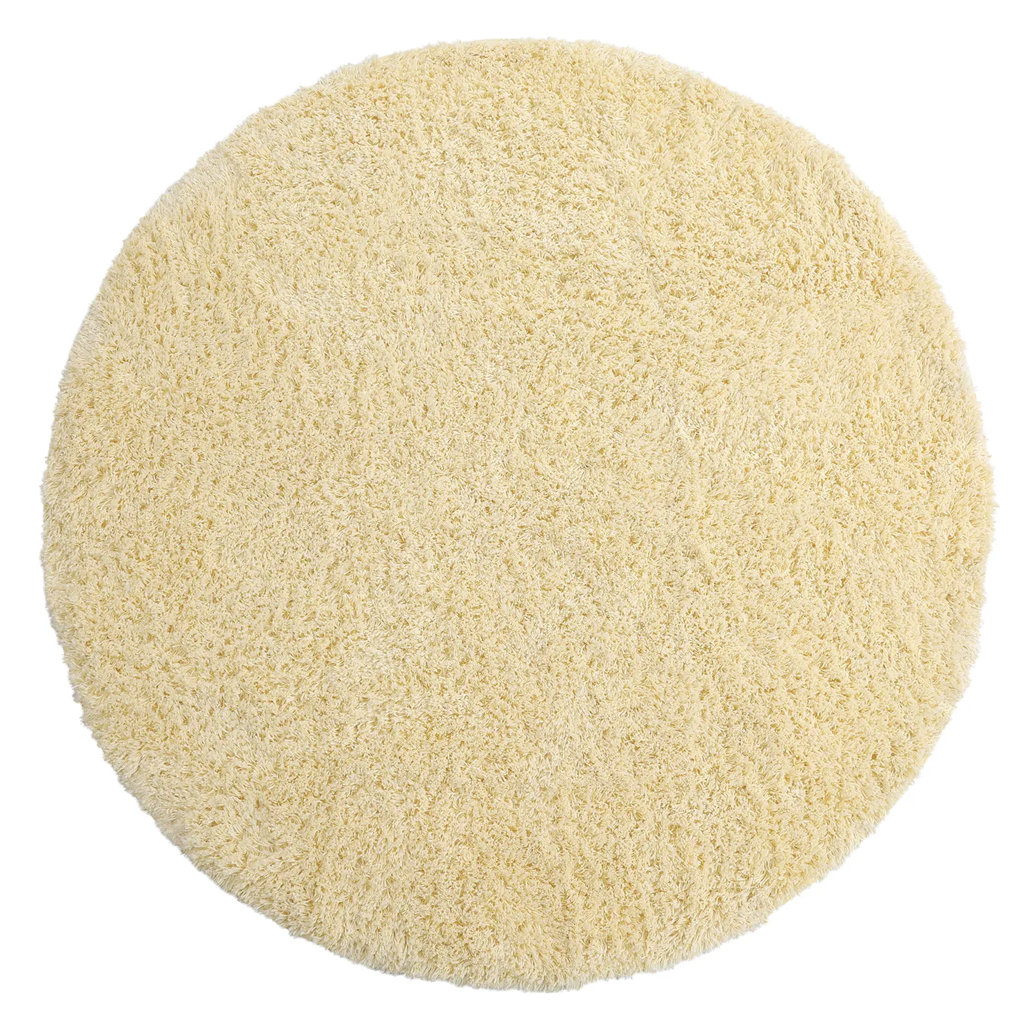 Okrągły dywan - Combarro Solid Cotton Shaggy (jasnożółty)