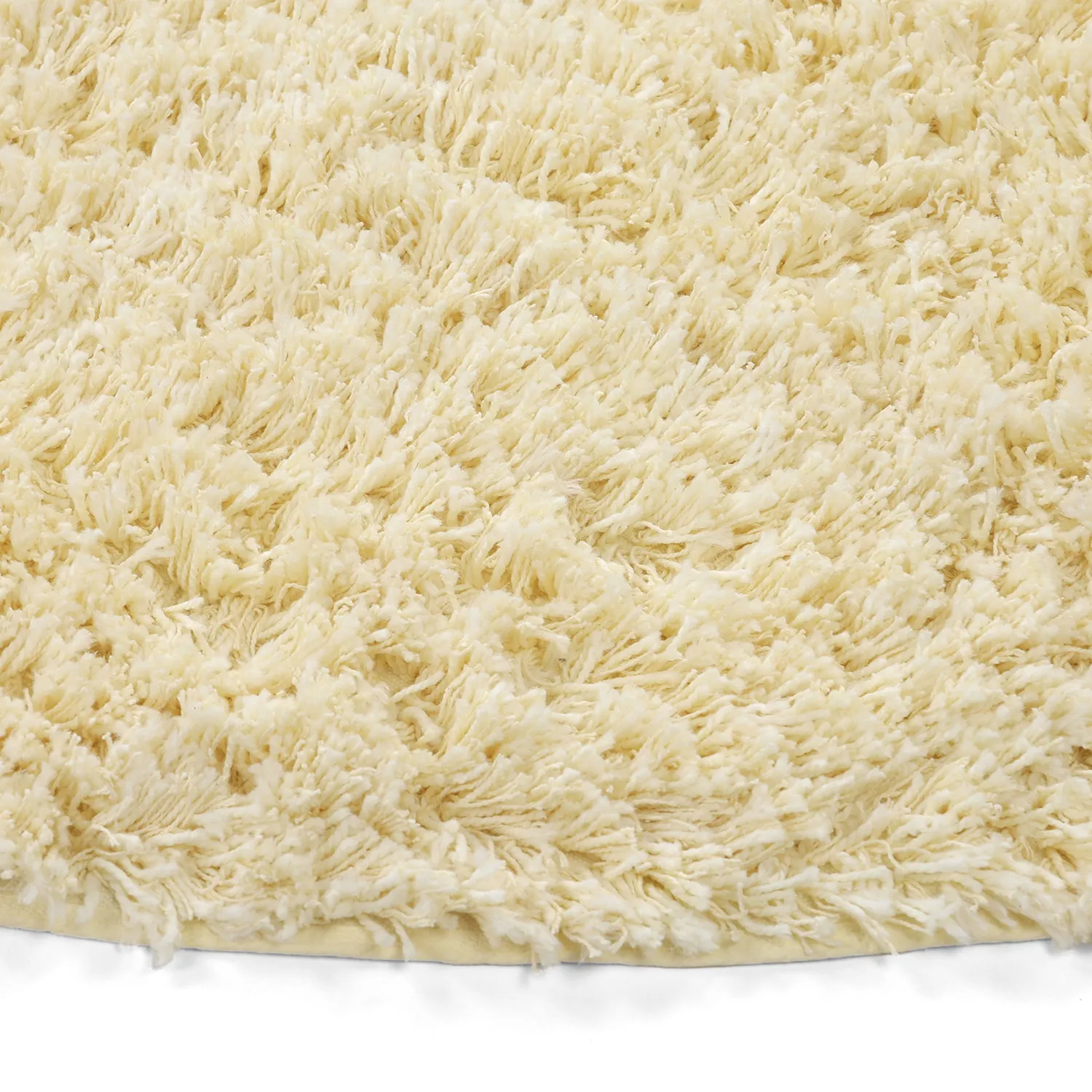 Okrągły dywan - Combarro Solid Cotton Shaggy (jasnożółty)