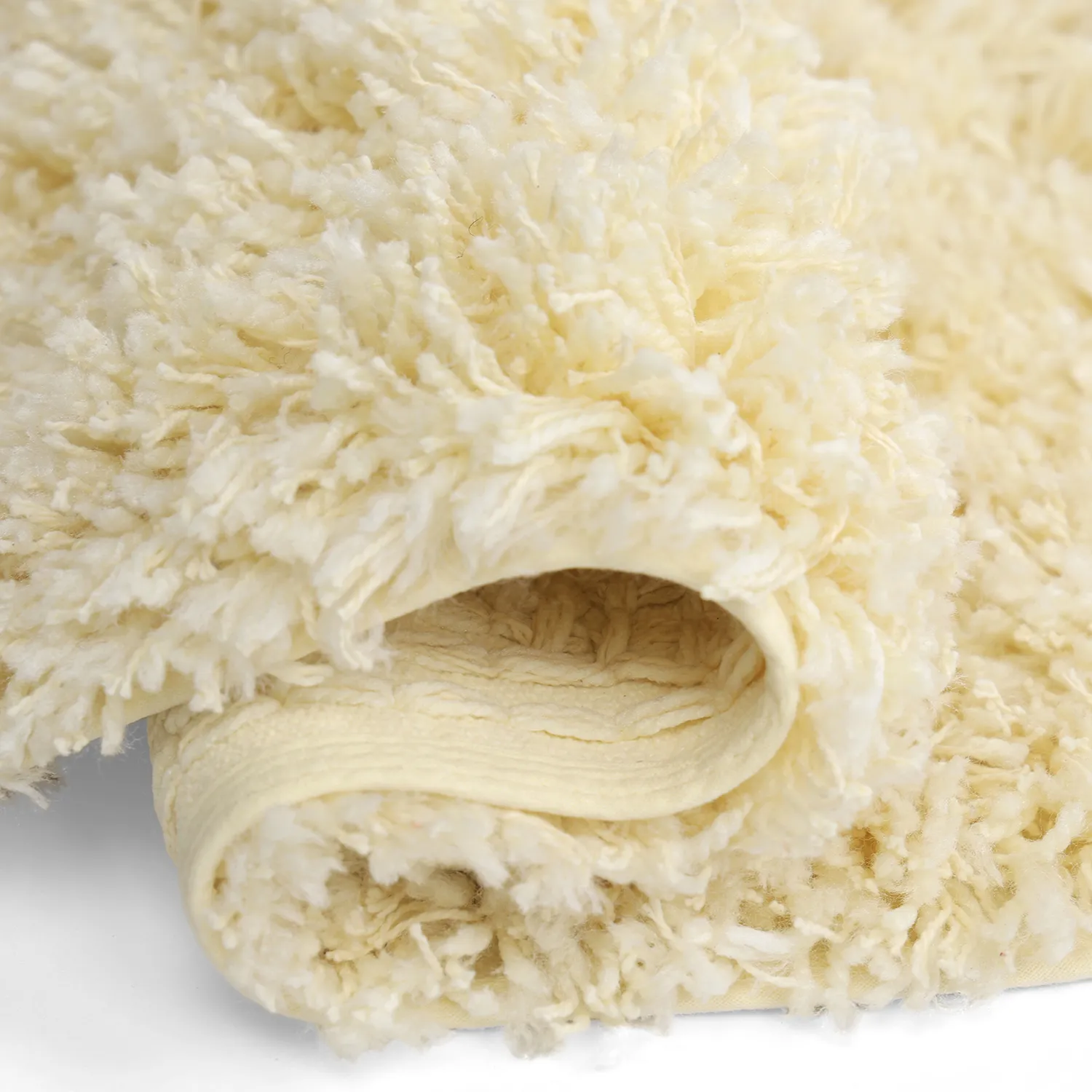 Okrągły dywan - Combarro Solid Cotton Shaggy (jasnożółty)