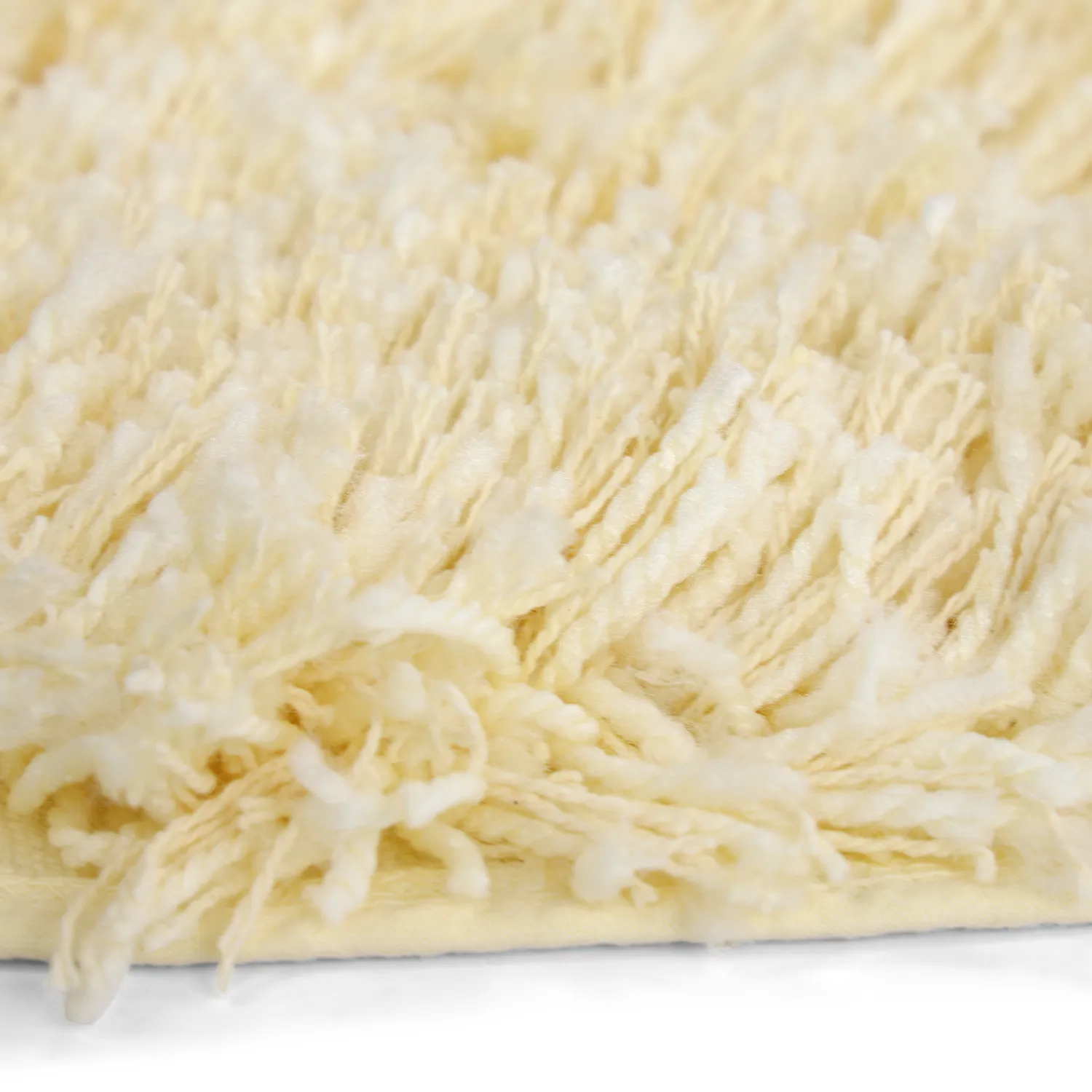 Okrągły dywan - Combarro Solid Cotton Shaggy (jasnożółty)