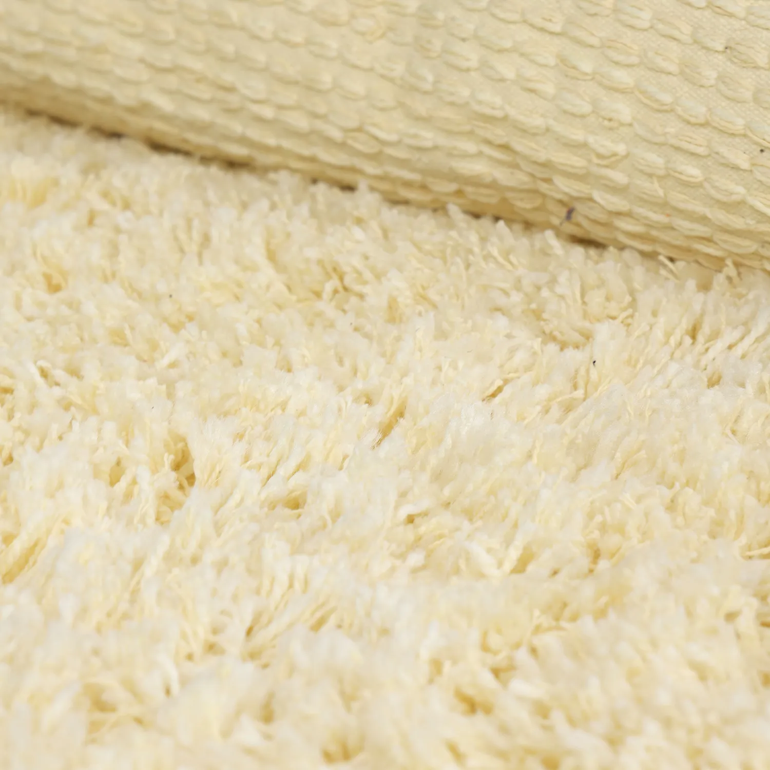 Okrągły dywan - Combarro Solid Cotton Shaggy (jasnożółty)