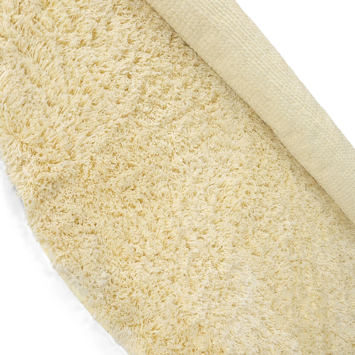 Okrągły dywan - Combarro Solid Cotton Shaggy (jasnożółty)