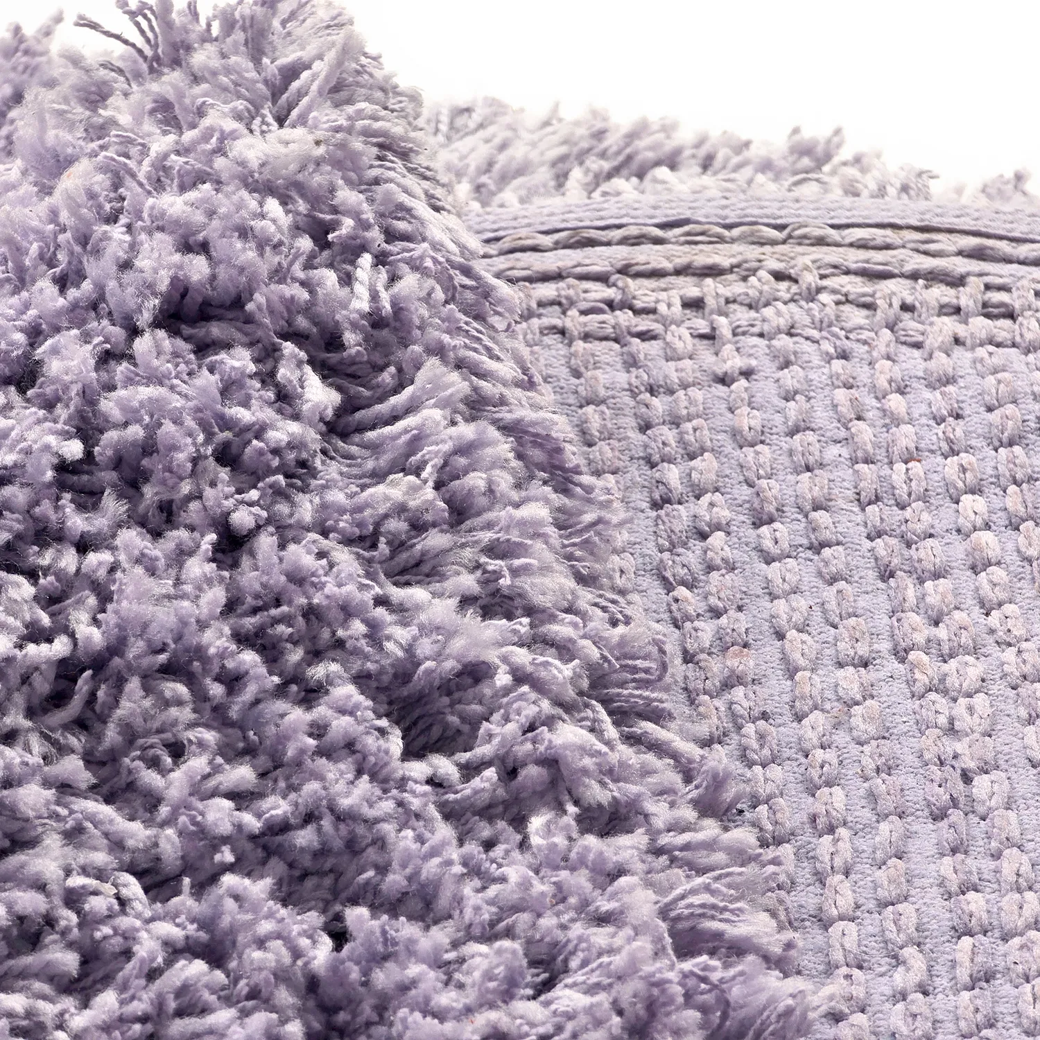 Okrągły dywan - Combarro Solid Cotton Shaggy (jasnofioletowy)