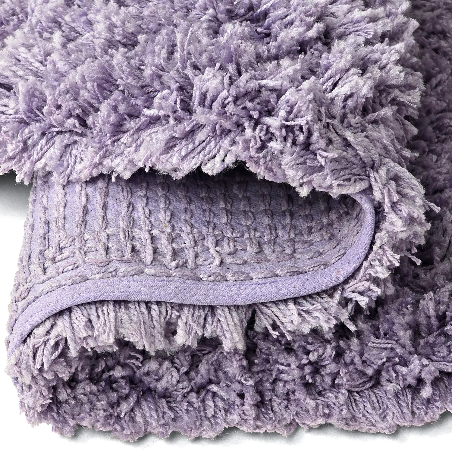 Okrągły dywan - Combarro Solid Cotton Shaggy (jasnofioletowy)