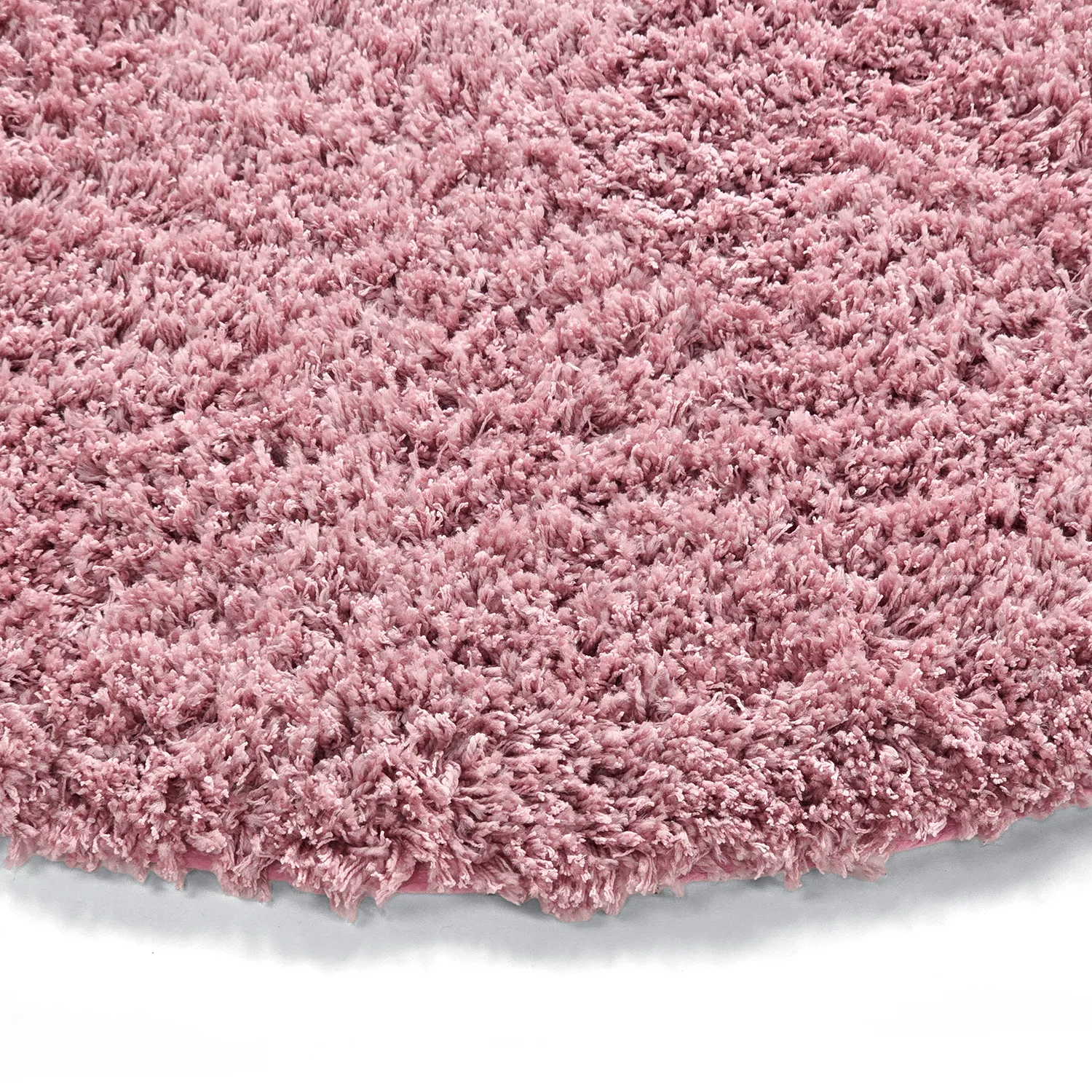 Okrągły dywan - Combarro Solid Cotton Shaggy (jasnoróżowy)