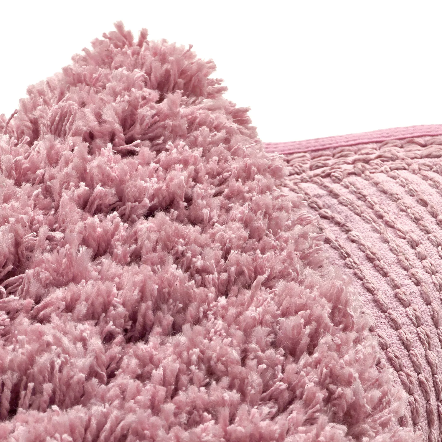 Okrągły dywan - Combarro Solid Cotton Shaggy (jasnoróżowy)