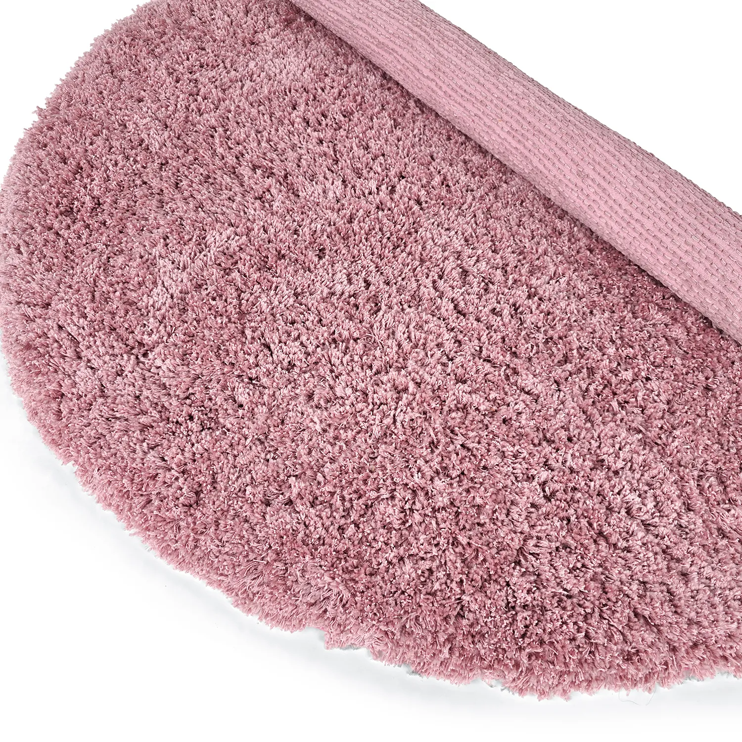 Okrągły dywan - Combarro Solid Cotton Shaggy (jasnoróżowy)