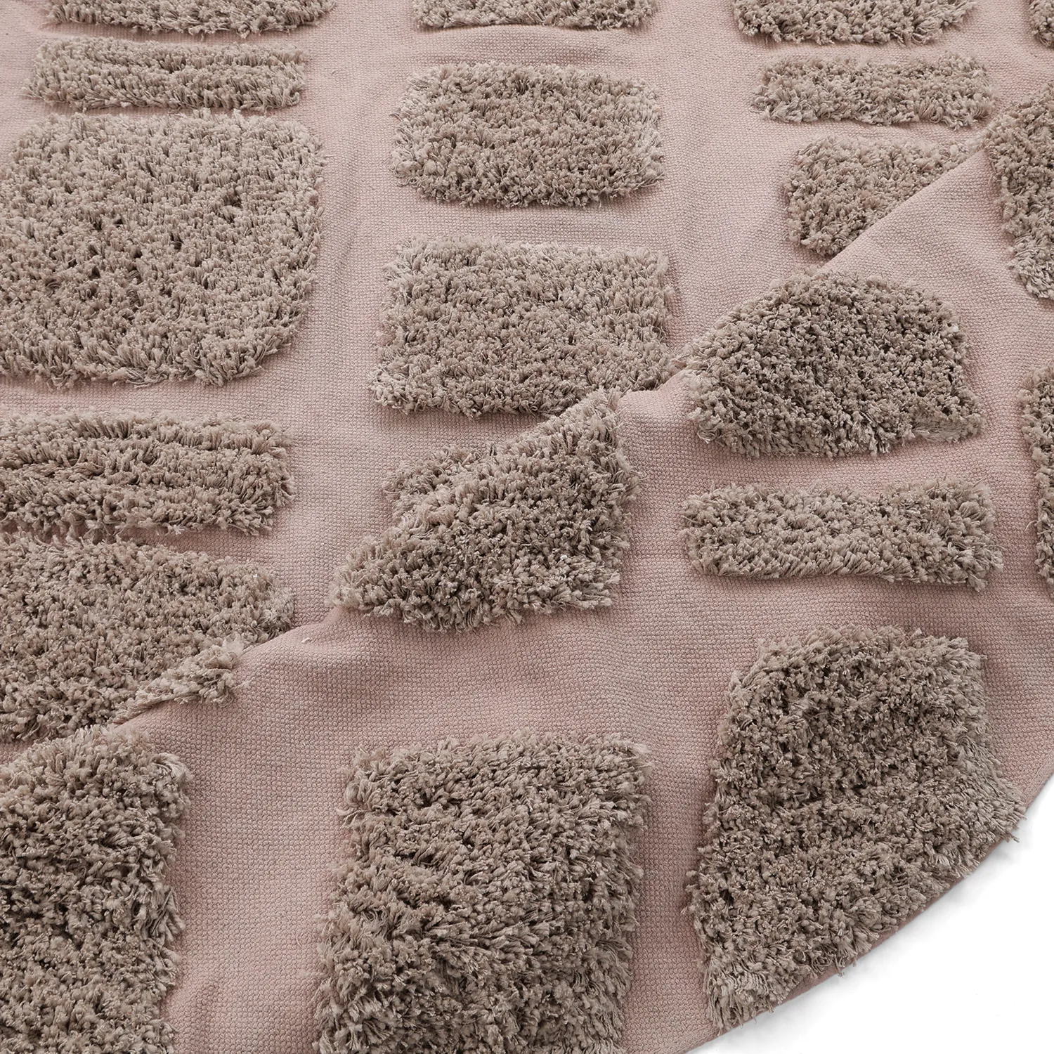 Okrągły dywan - Otranto Natural Cotton Shaggy (taupe)