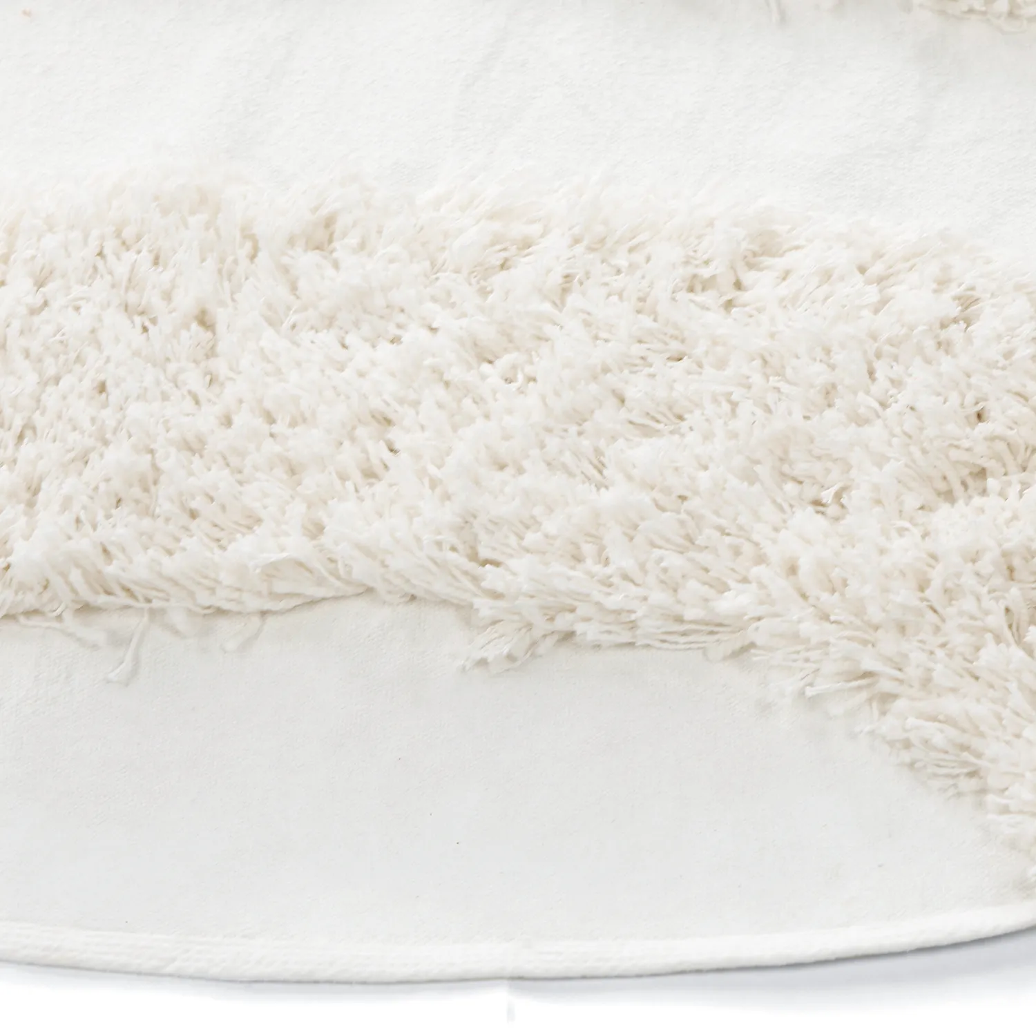 Okrągły dywan - Sivota Natural Cotton Shaggy (białawy)