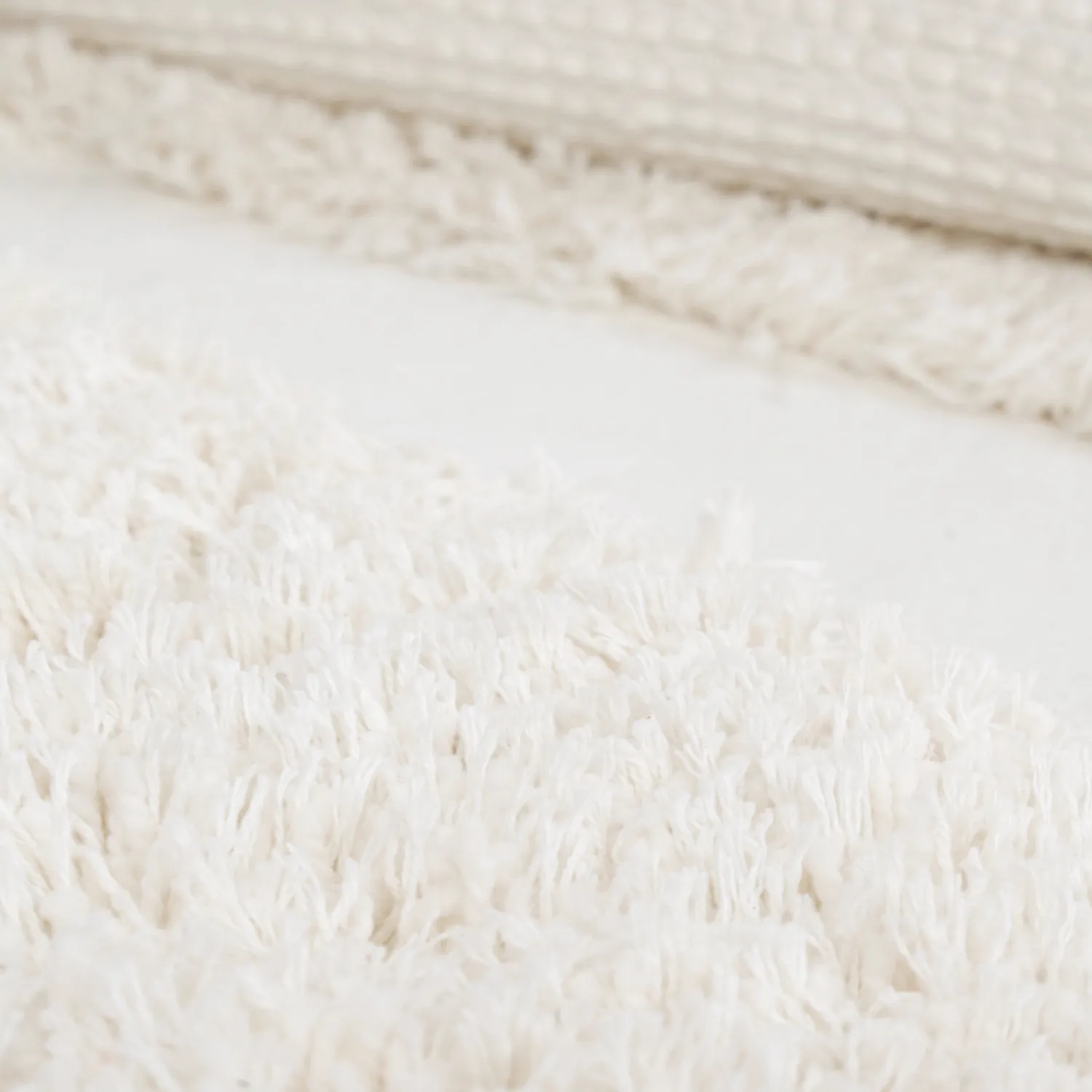 Okrągły dywan - Sivota Natural Cotton Shaggy (białawy)