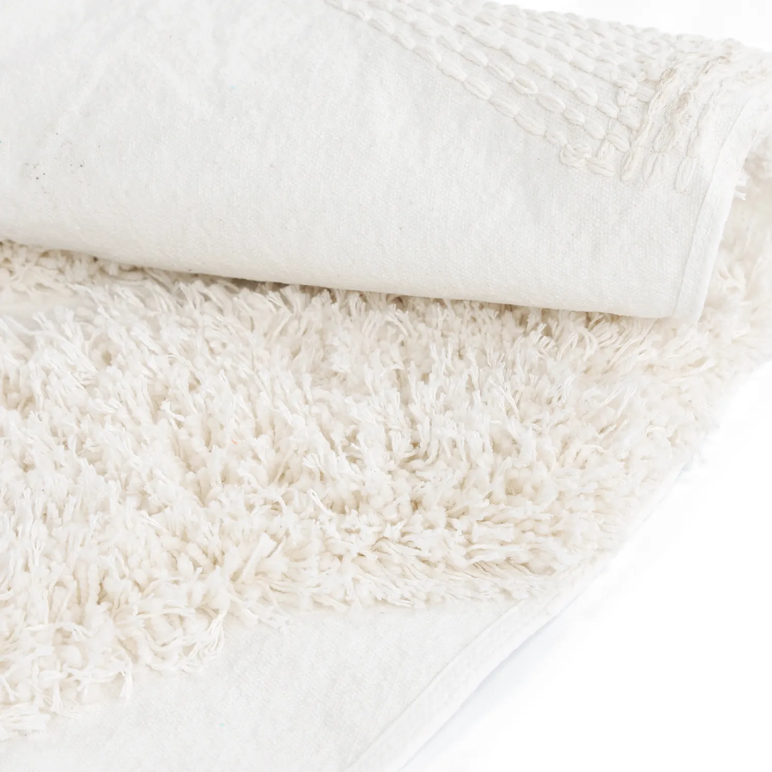 Okrągły dywan - Sivota Natural Cotton Shaggy (białawy)