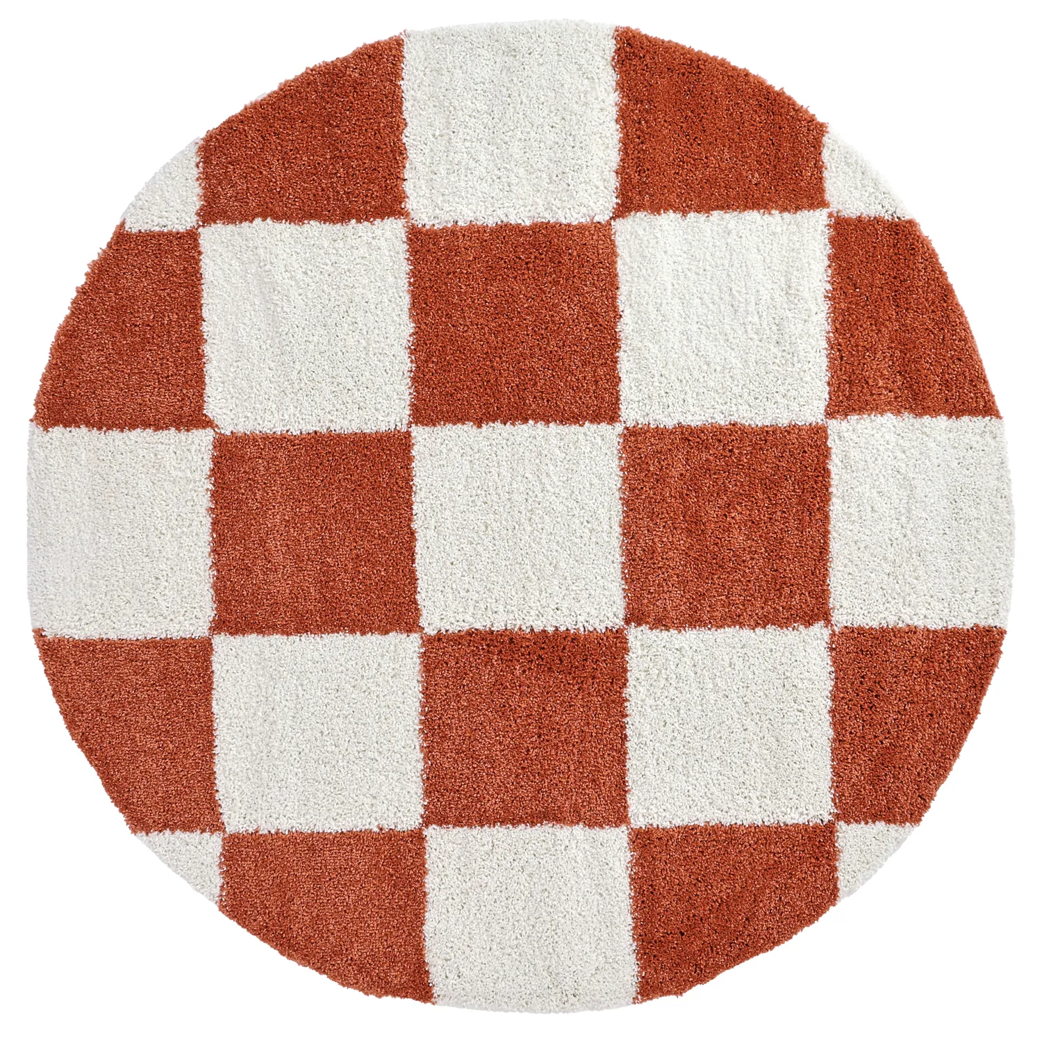 Okrągły dywan - Gordes (pomarańczowy/biały)