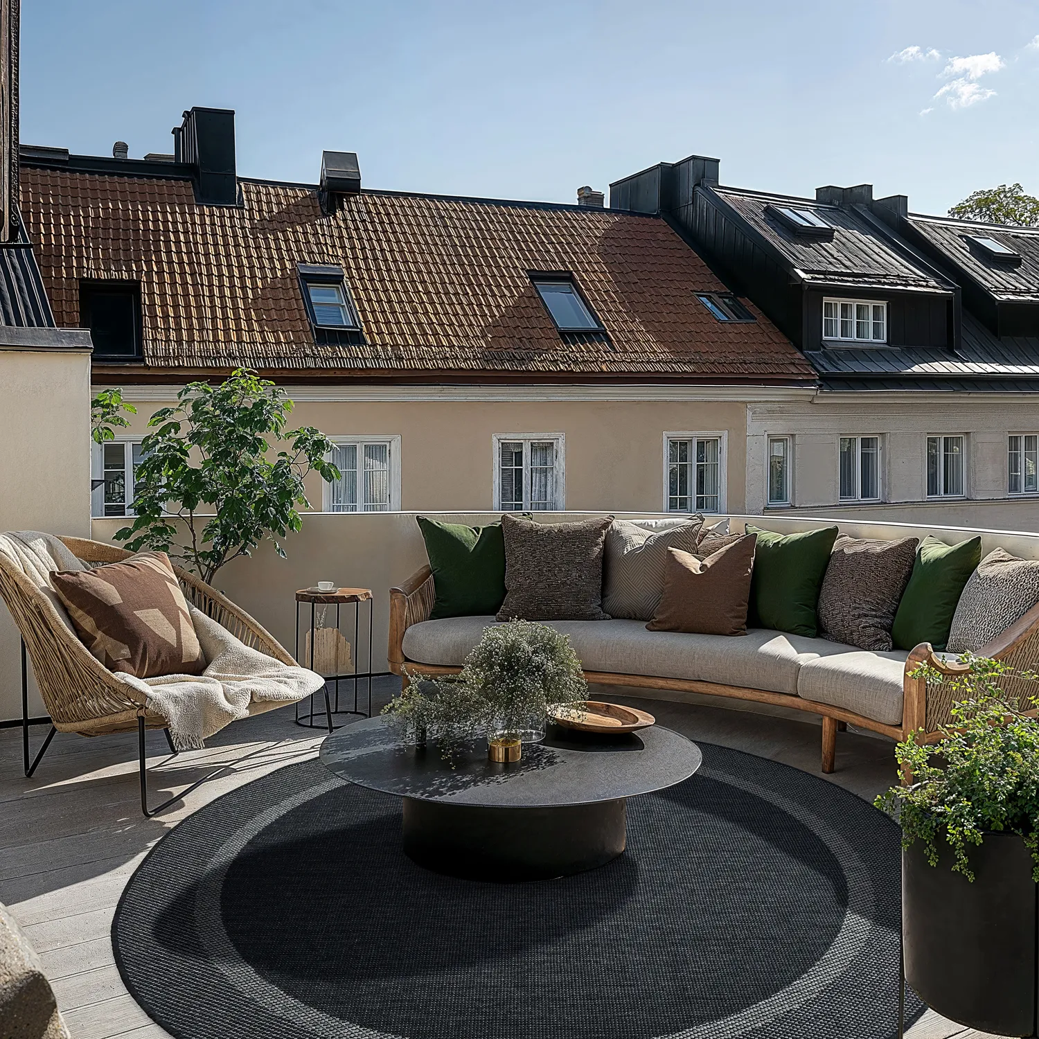 Okrągły dywan - Indoor/Outdoor Alta (antracyt)