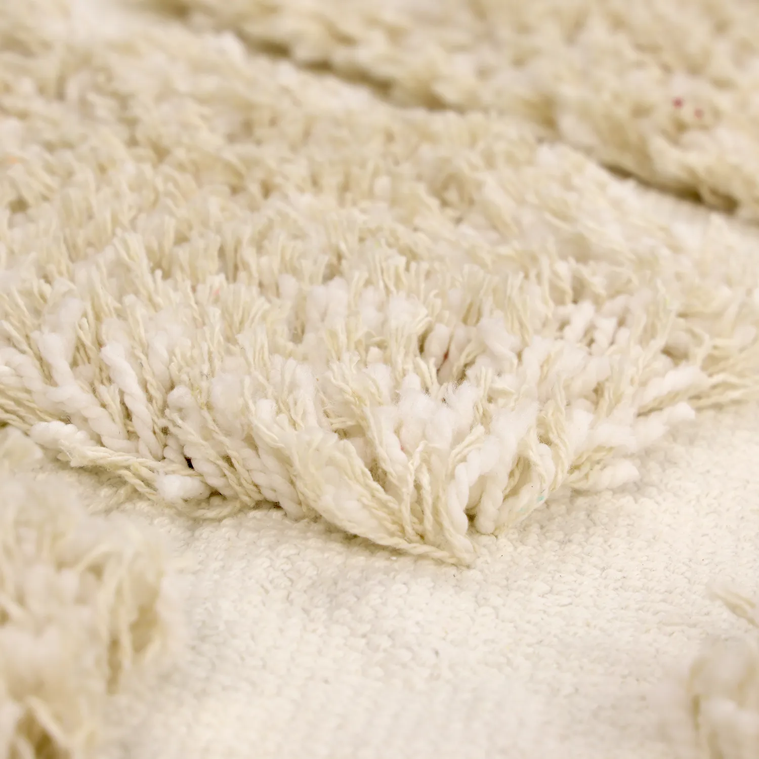 Okrągły dywan - Otranto Natural Cotton Shaggy (białawy)