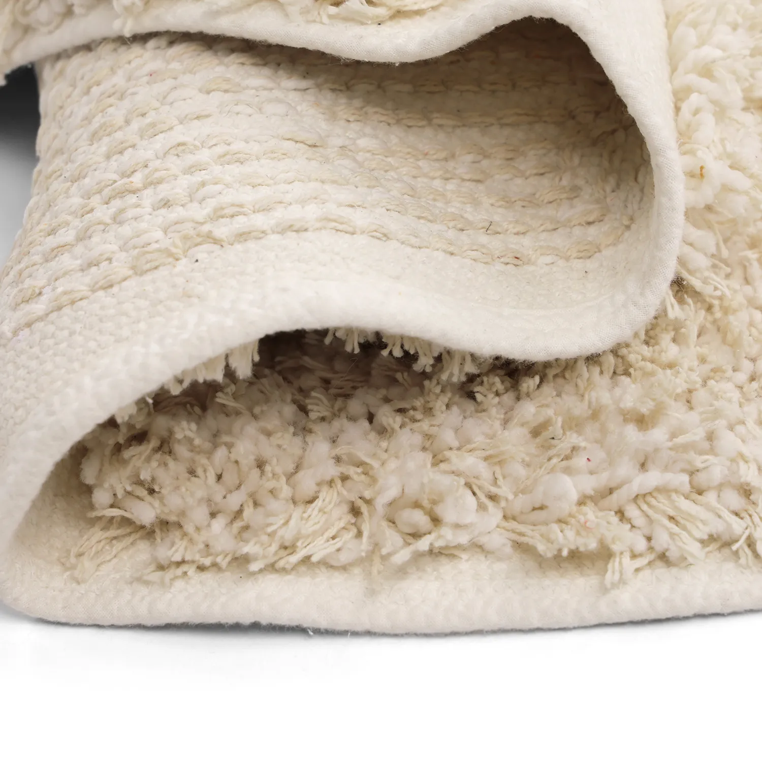 Okrągły dywan - Otranto Natural Cotton Shaggy (białawy)