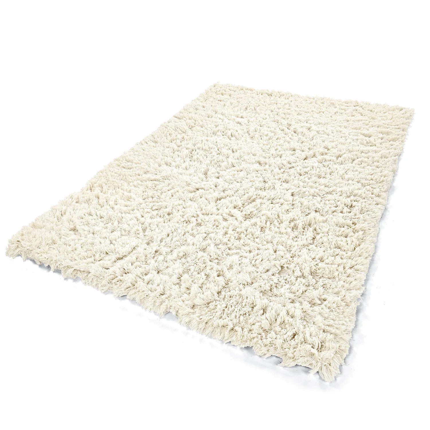 Dywany shaggy - Fassale Hand Woven Wool Shaggy (biały)