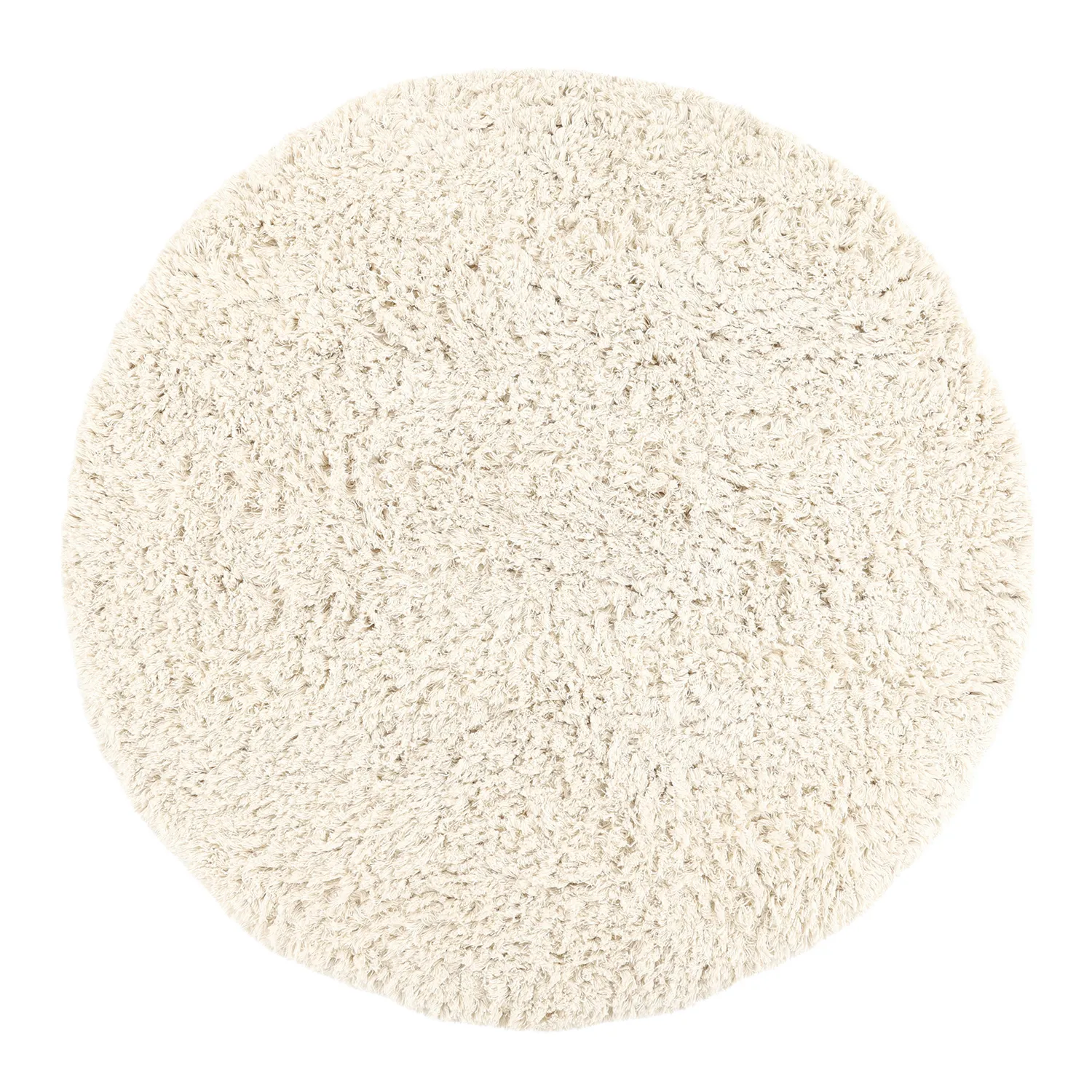 Okrągły dywan - Fassale Hand Woven Wool Shaggy (biały)