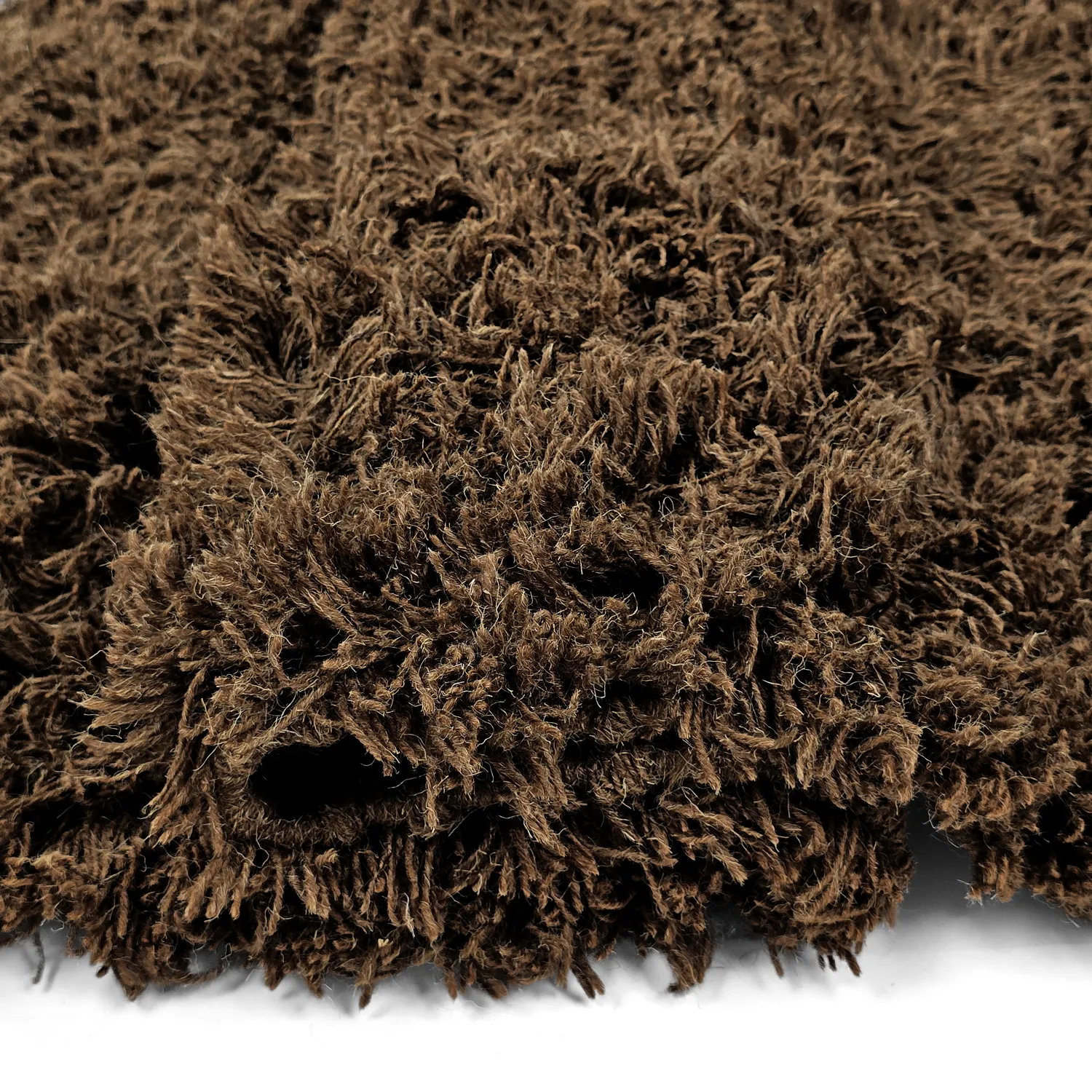 Dywany shaggy - Melilla Hand Woven Wool Shaggy (brązowy)