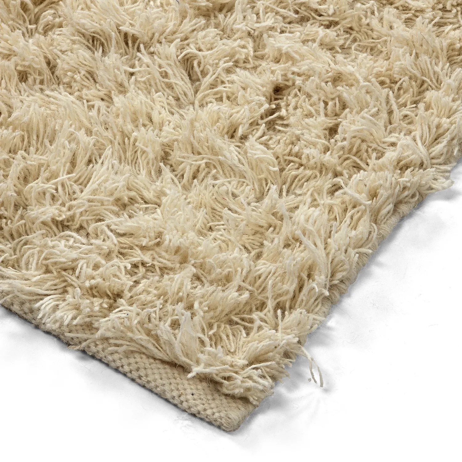 Dywany shaggy - Melilla Hand Woven Wool Shaggy (natura)