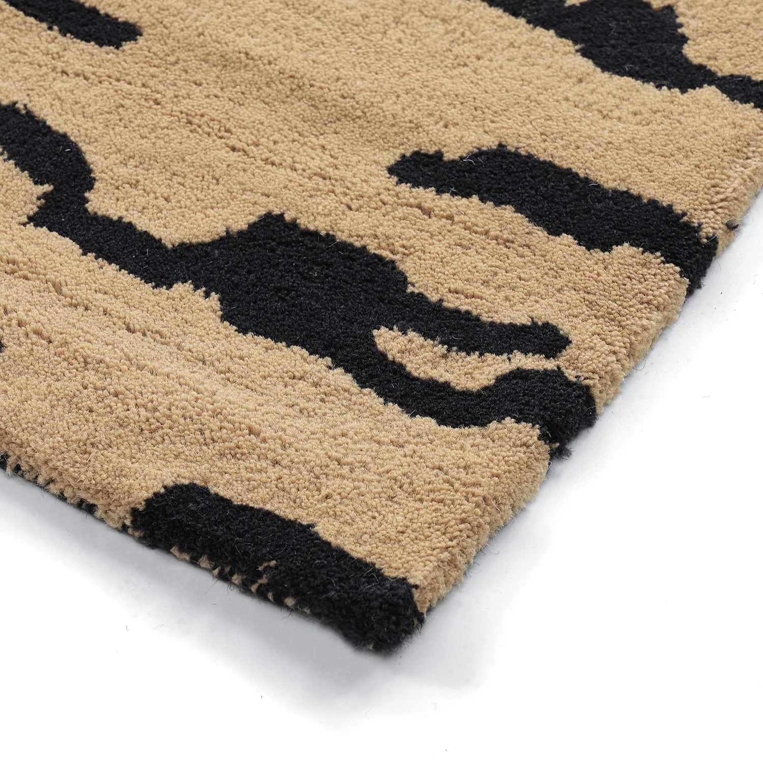 Dywany shaggy - Zebra Tufted Wool Premium (beżowy/czarny)