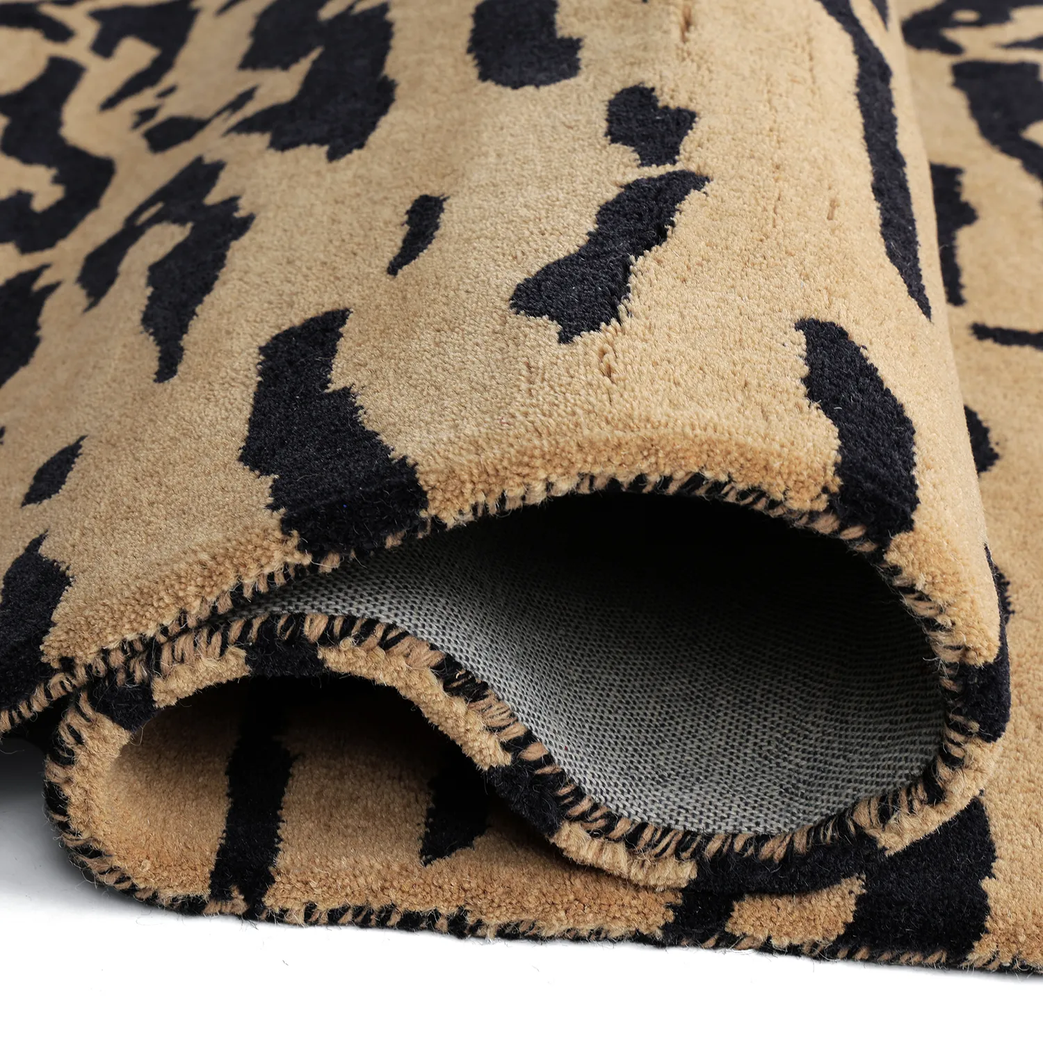 Dywany shaggy - Zebra Tufted Wool Premium (beżowy/czarny)