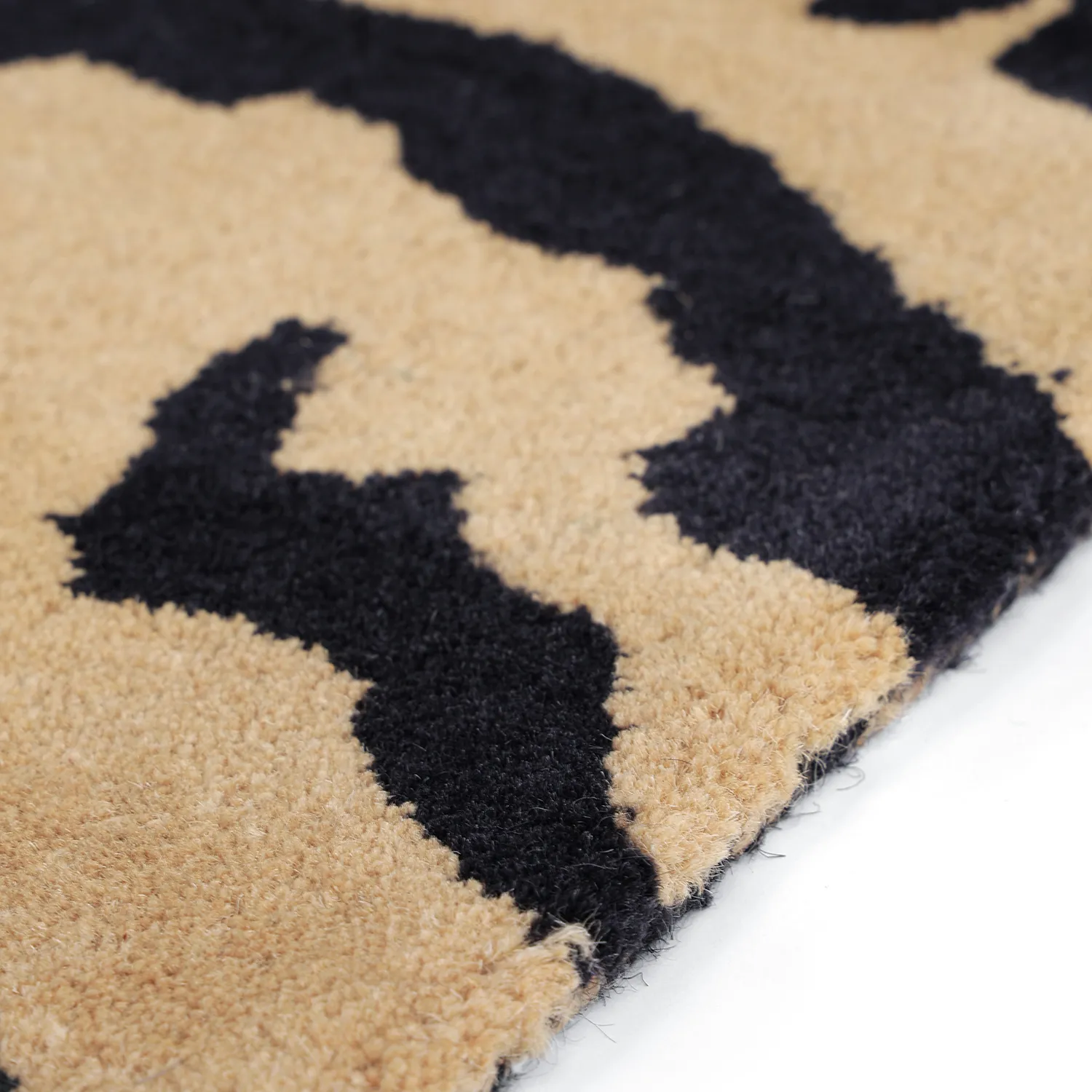 Dywany shaggy - Zebra Tufted Wool Premium (beżowy/czarny)