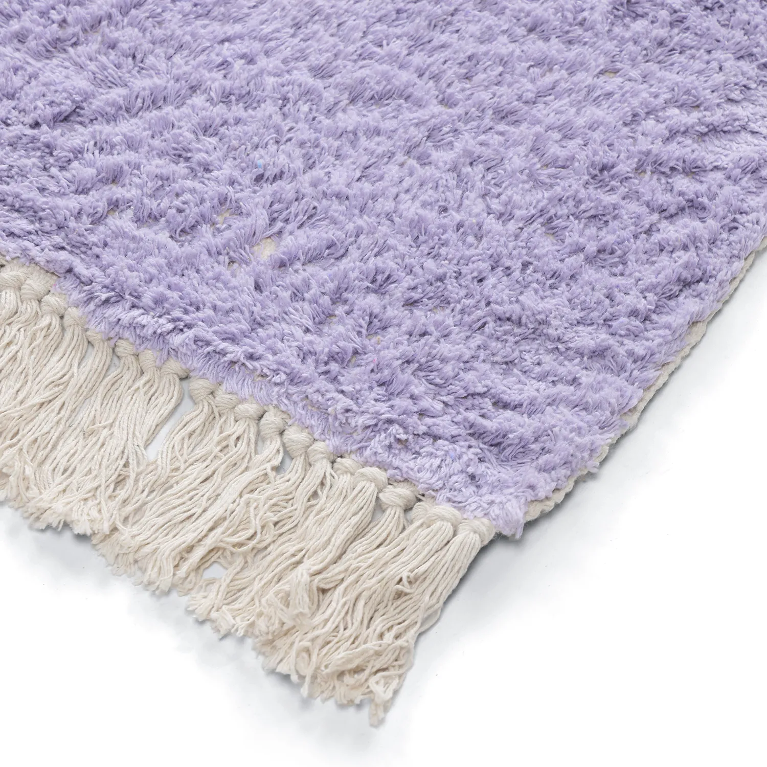 Dywany shaggy - Amira Natural Cotton Shaggy (fioletowy/beżowy)