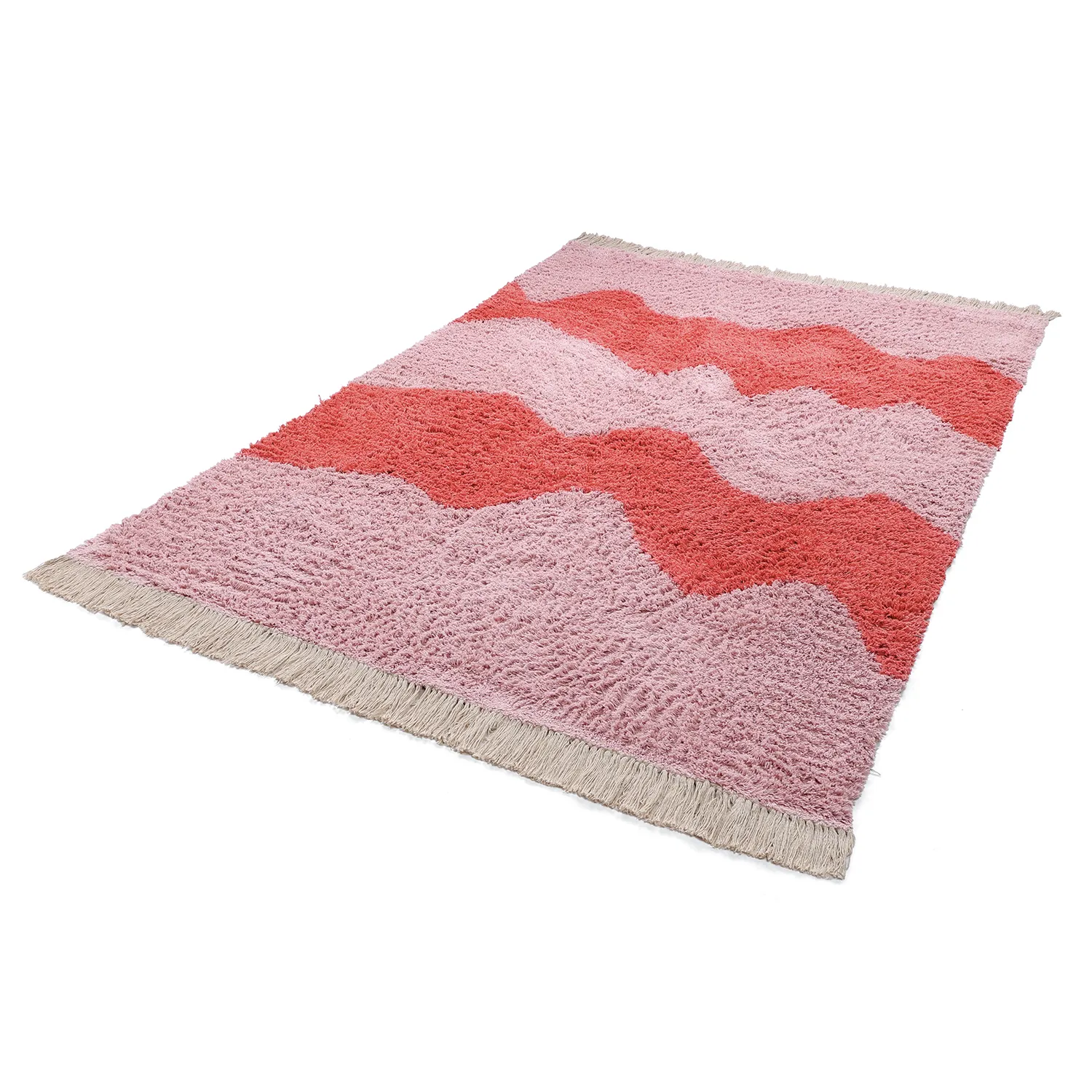 Dywany shaggy - Amira Natural Cotton Shaggy (różowy)