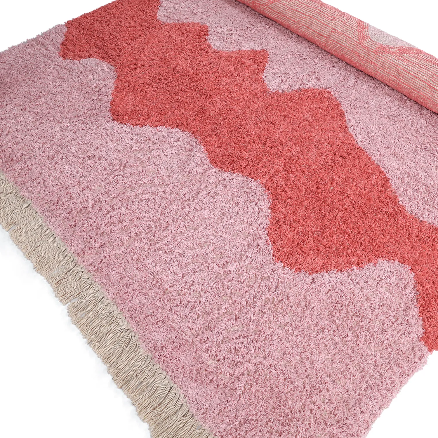 Dywany shaggy - Amira Natural Cotton Shaggy (różowy)
