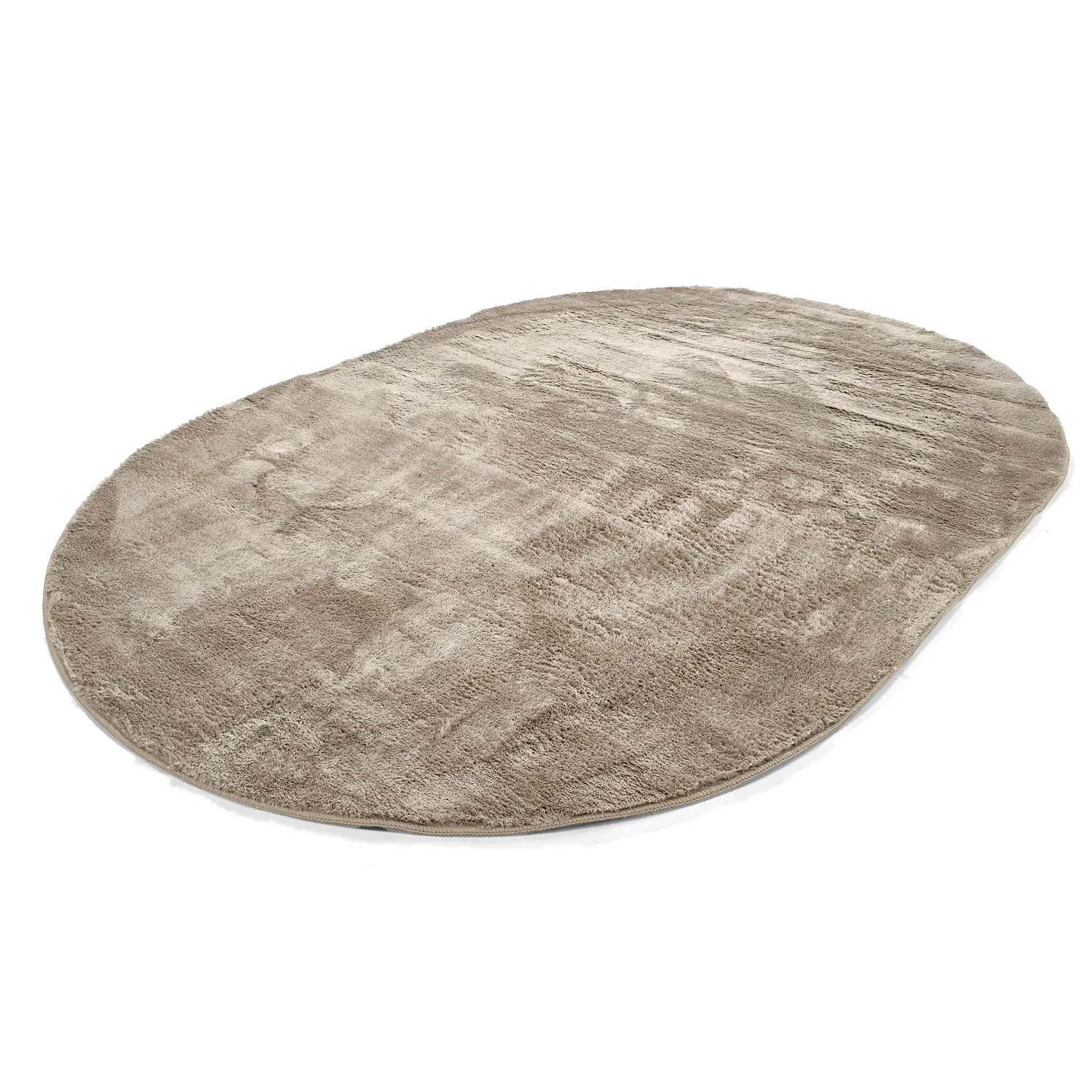 Owalny dywan shaggy - Aranga Super Soft Fur (brązowy)
