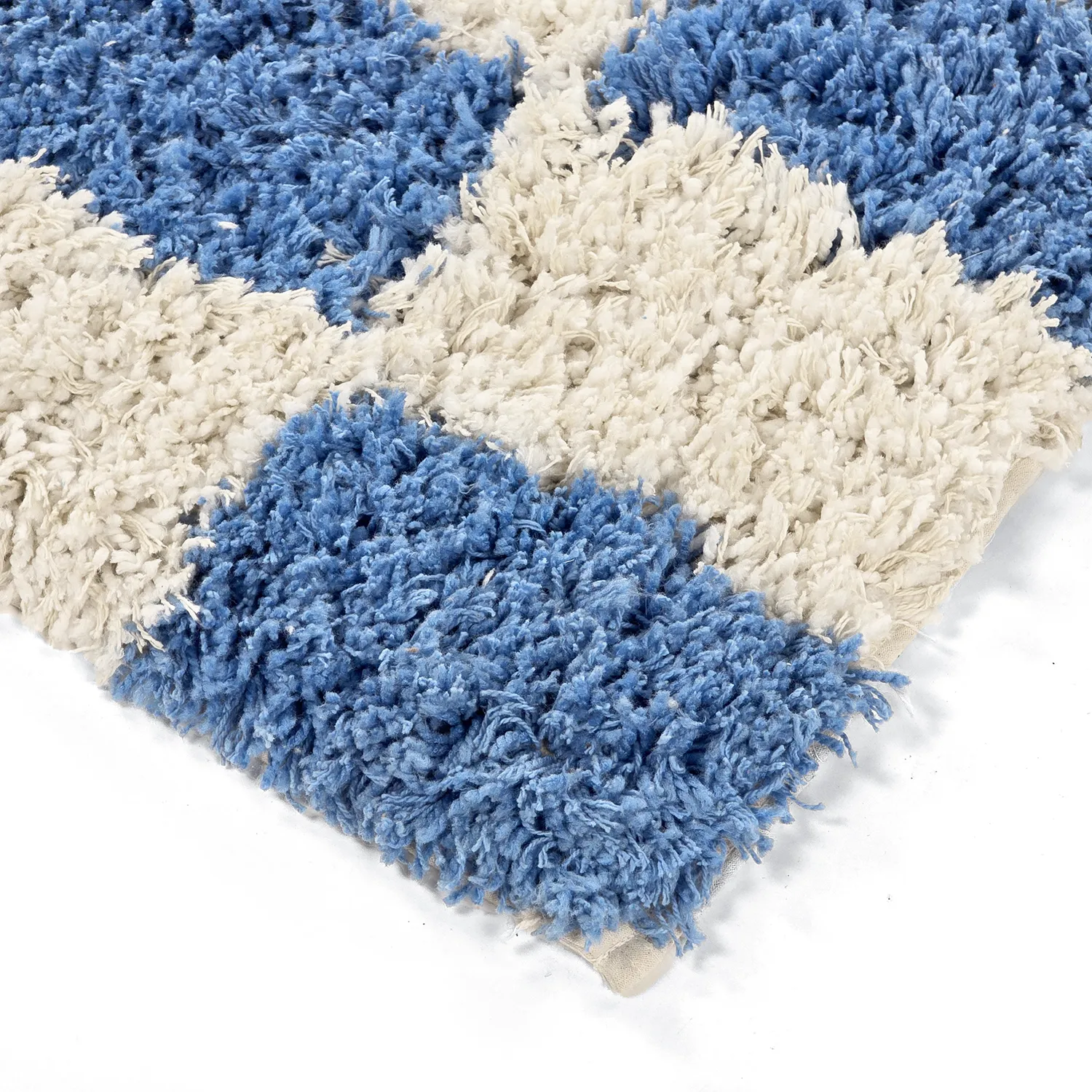 Dywany shaggy - Atrani Natural Cotton Shaggy (niebieski)