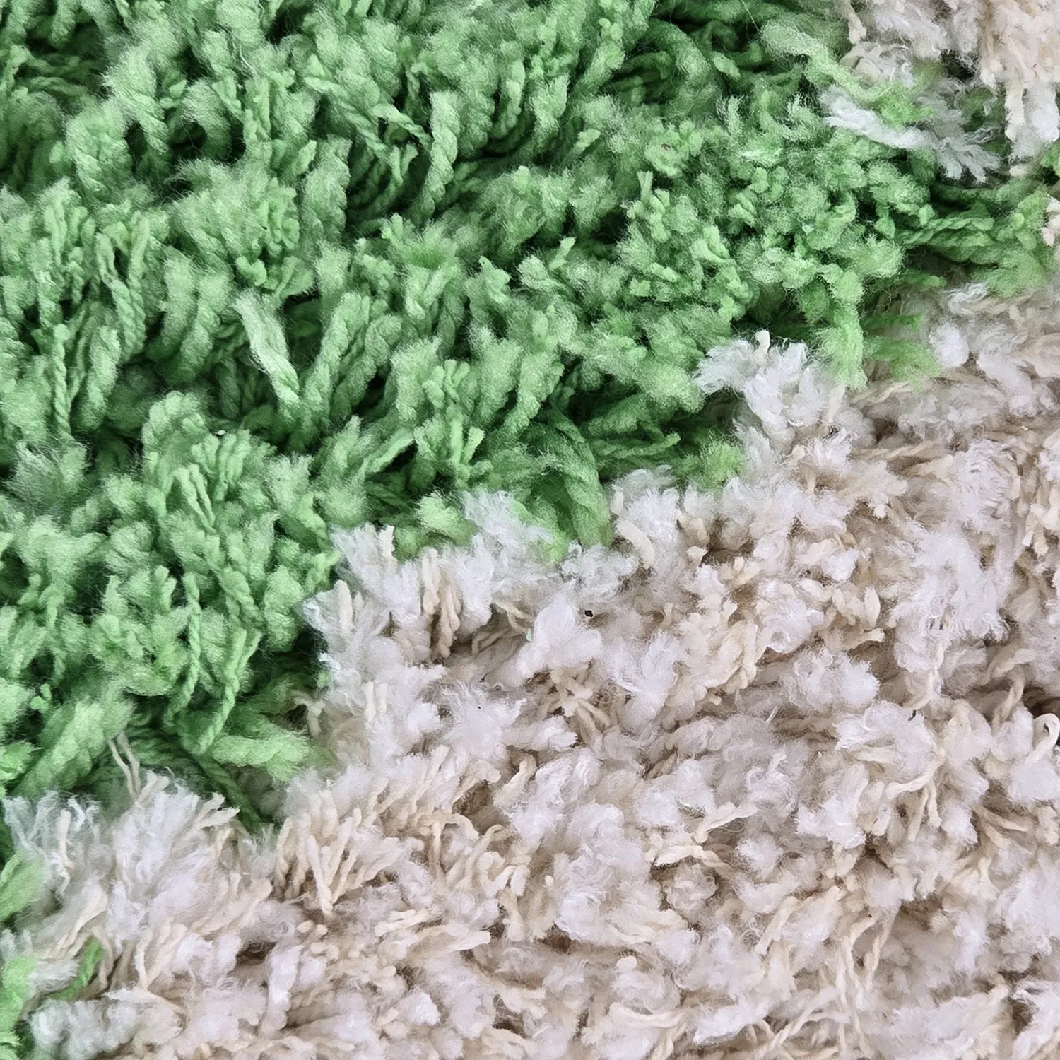 Dywany shaggy - Atrani Natural Cotton Shaggy (zielony)