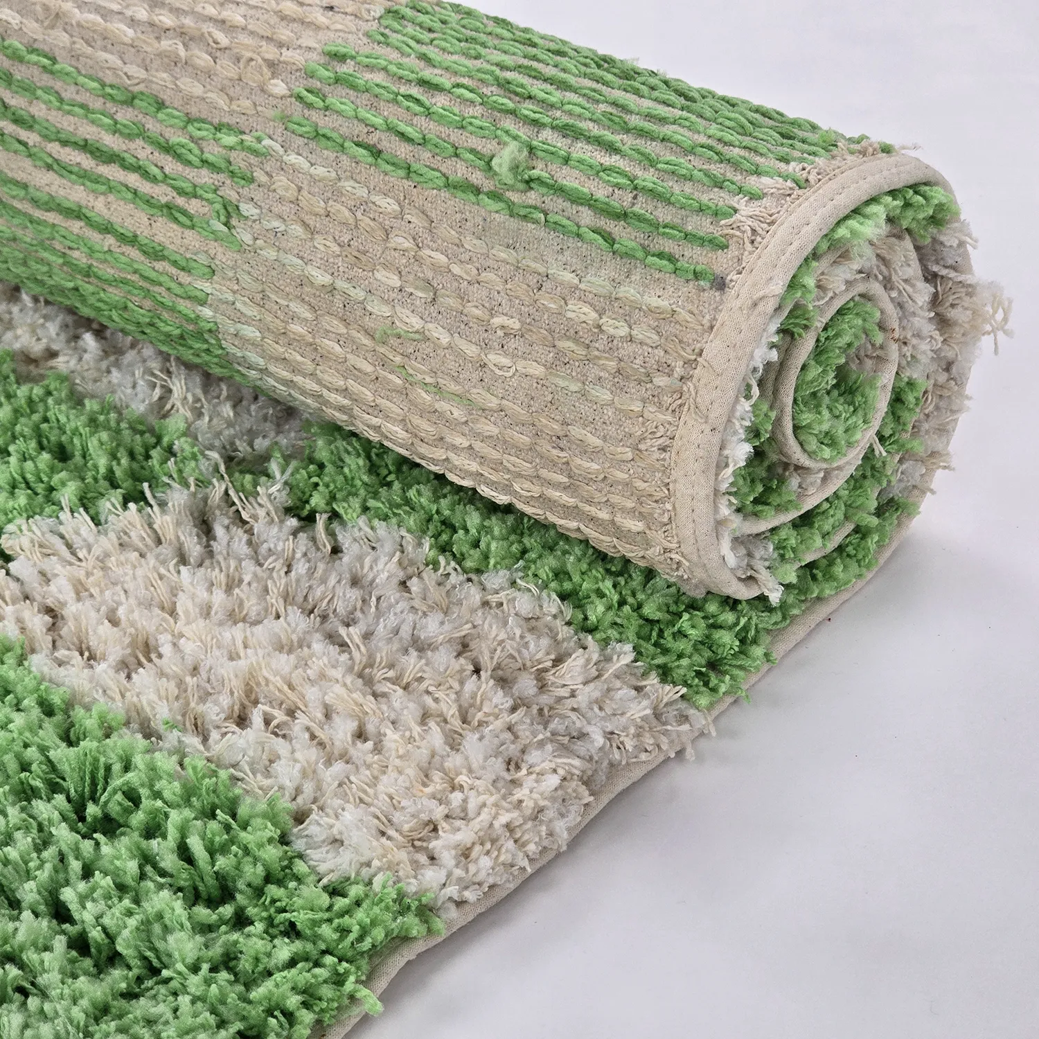 Dywany shaggy - Atrani Natural Cotton Shaggy (zielony)