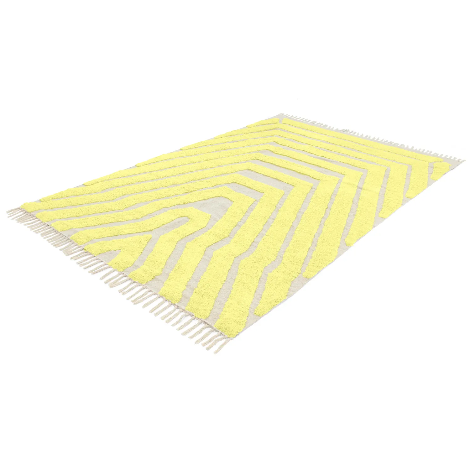 Dywany shaggy - Callista Natural Cotton Shaggy (żółty)