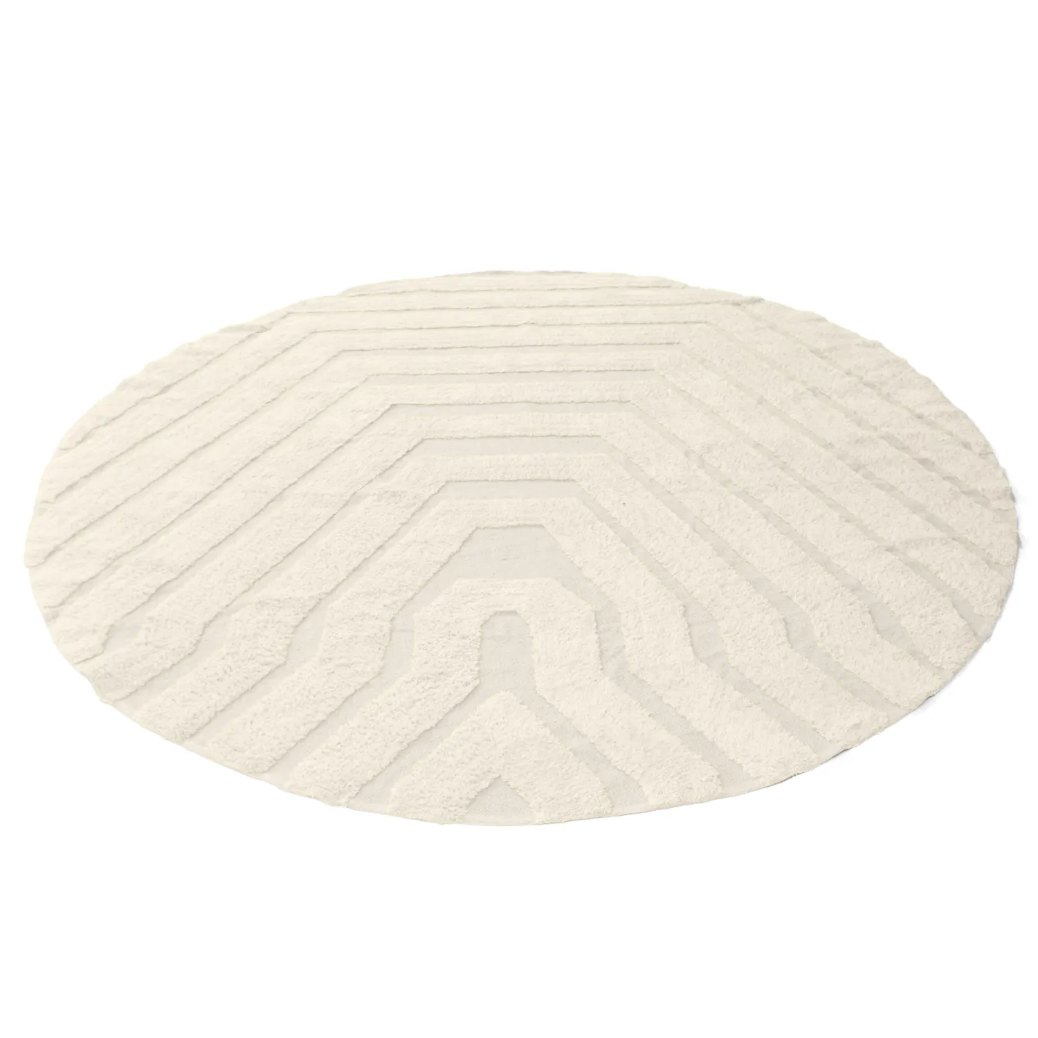 Okrągły dywan - Callista Natural Cotton Shaggy (beżowy)