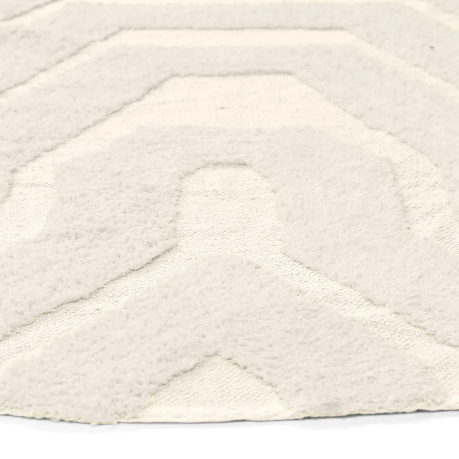 Okrągły dywan - Callista Natural Cotton Shaggy (beżowy)