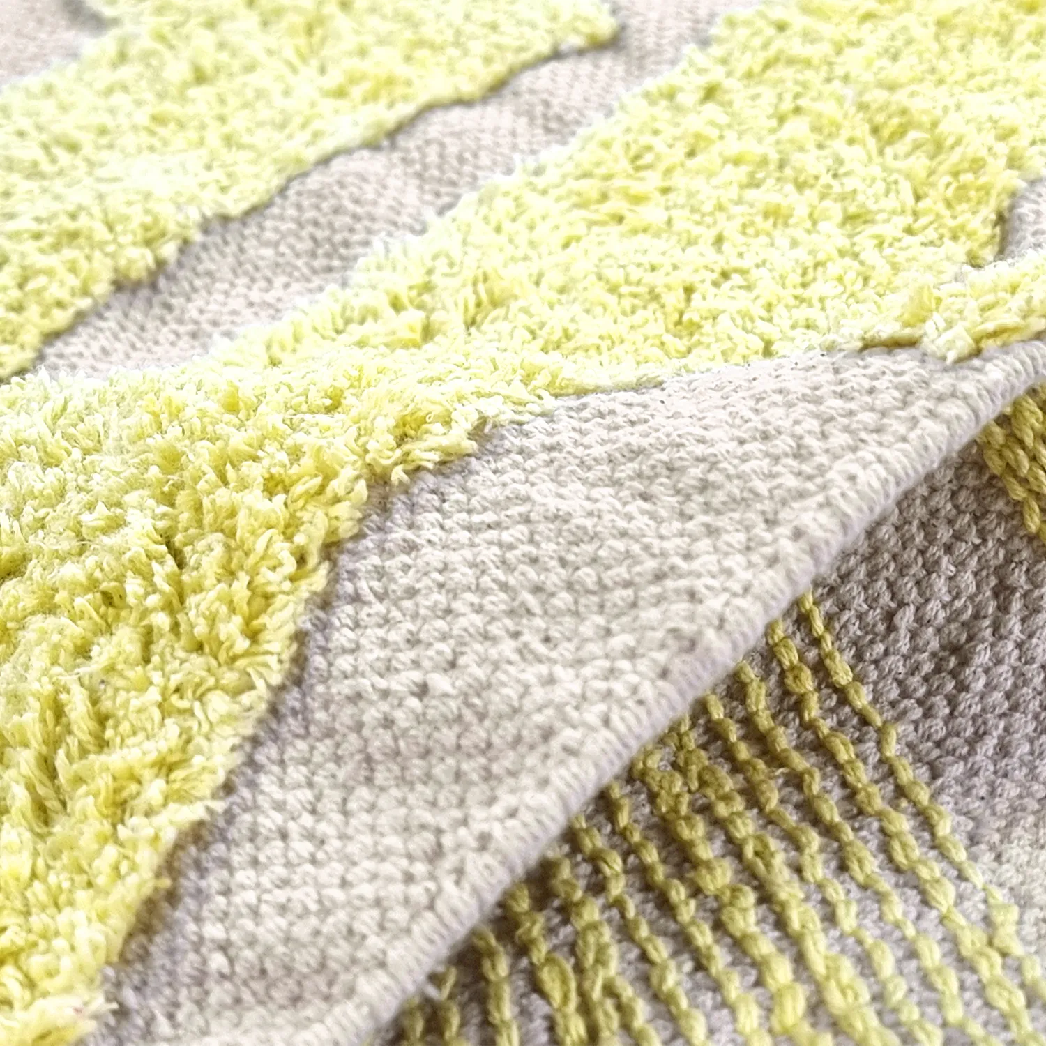 Okrągły dywan - Callista Natural Cotton Shaggy (żółty)
