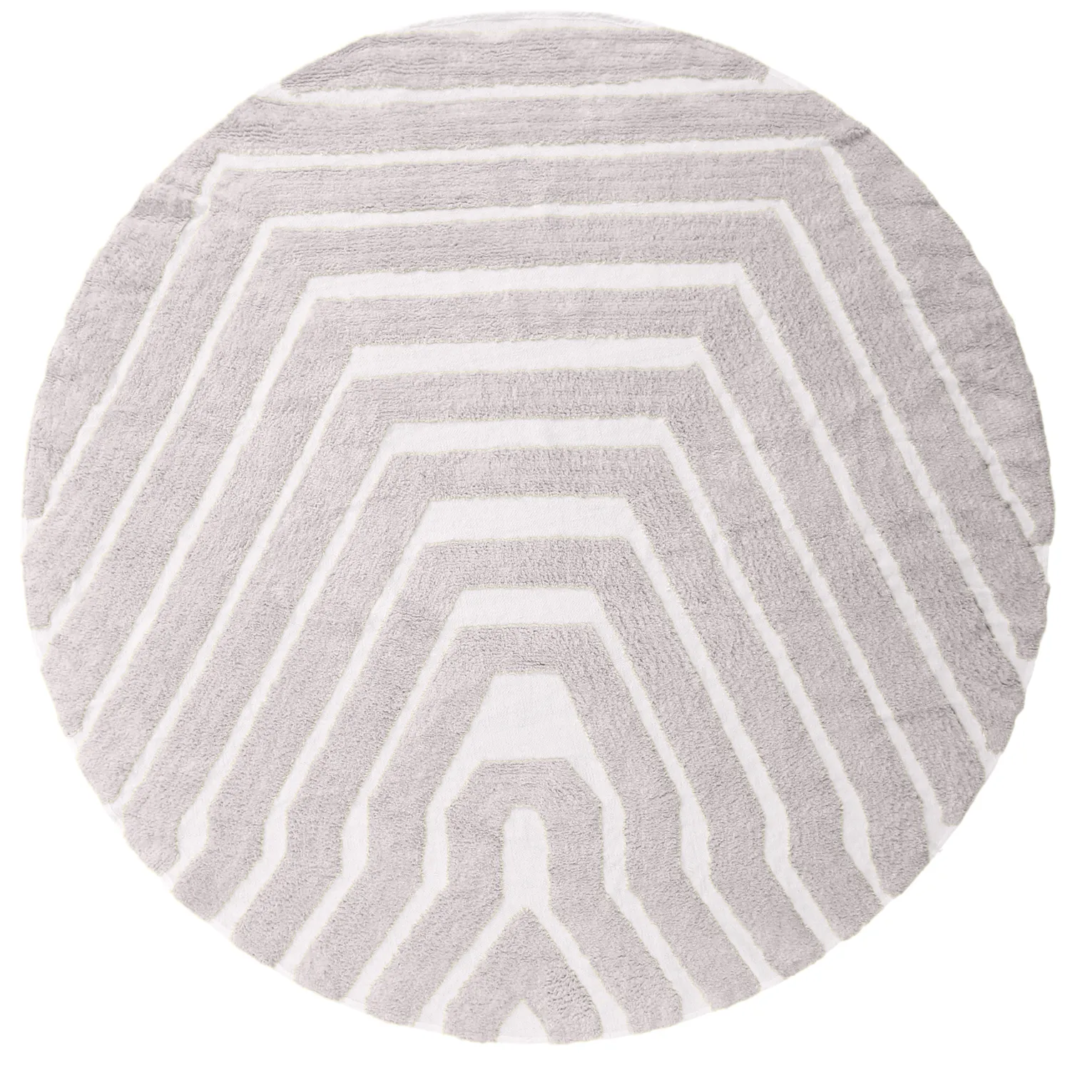 Okrągły dywan - Callista Natural Cotton Shaggy (kolor ciemnoszary)