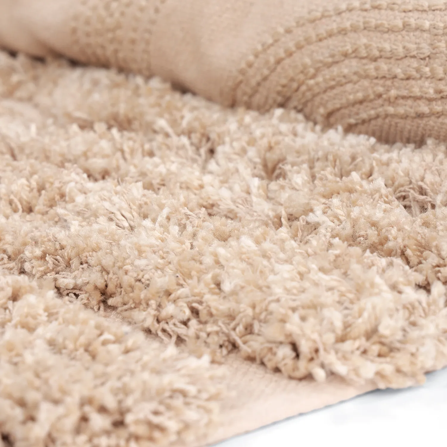 Dywany shaggy - Cazorla Natural Cotton Shaggy (beżowy)