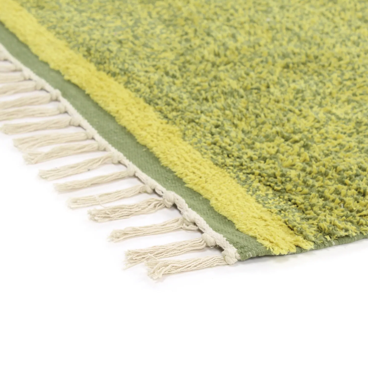 Dywany shaggy - Celina Natural Cotton Shaggy (zielony/żółty)