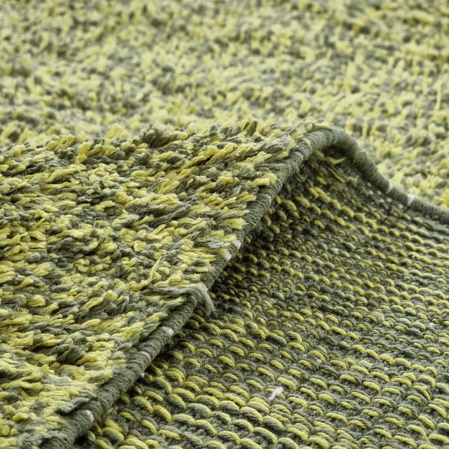 Dywany shaggy - Celina Natural Cotton Shaggy (zielony/żółty)