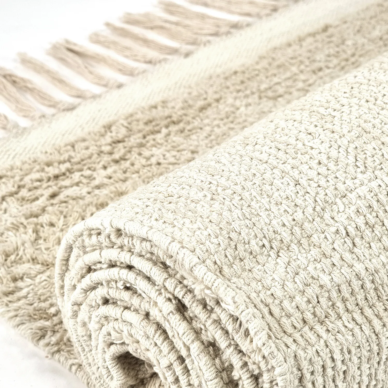 Dywany shaggy - Celina Natural Cotton Shaggy (złamana biel/beż)