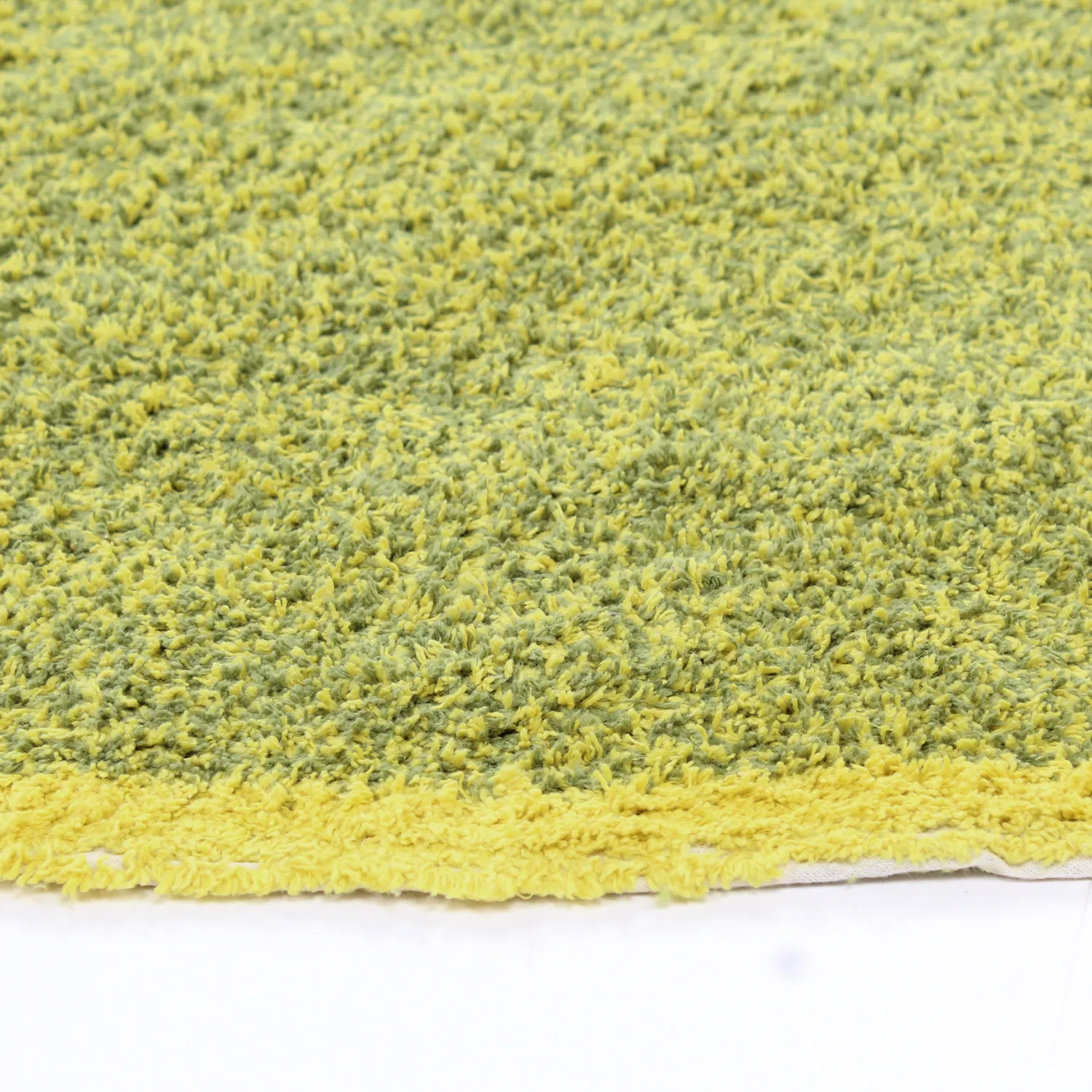 Okrągły dywan - Celina Natural Cotton Shaggy (zielony/żółty)