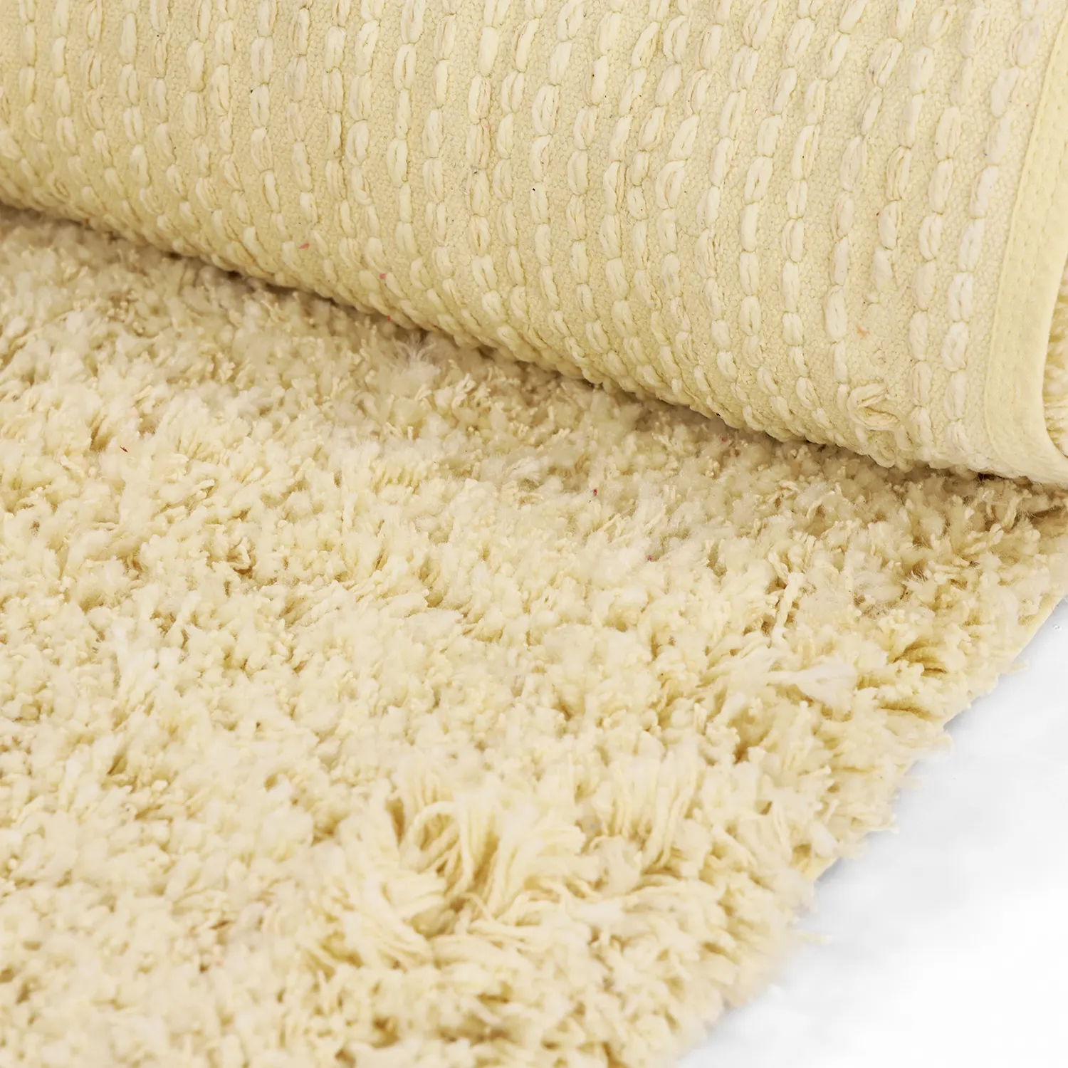 Dywany shaggy - Combarro Solid Cotton Shaggy (jasnożółty)