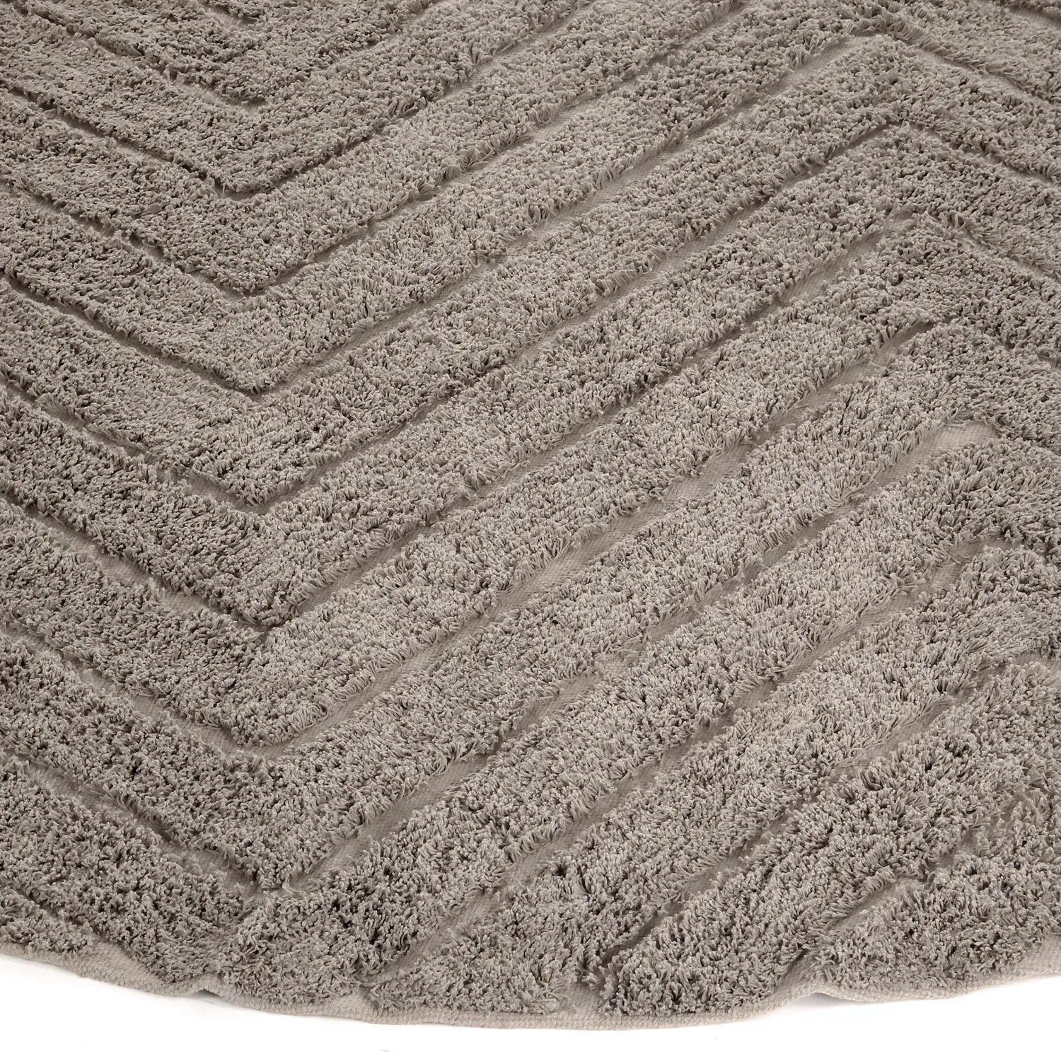 Okrągły dywan - Conara Natural Cotton Shaggy (kolor ciemnoszary)