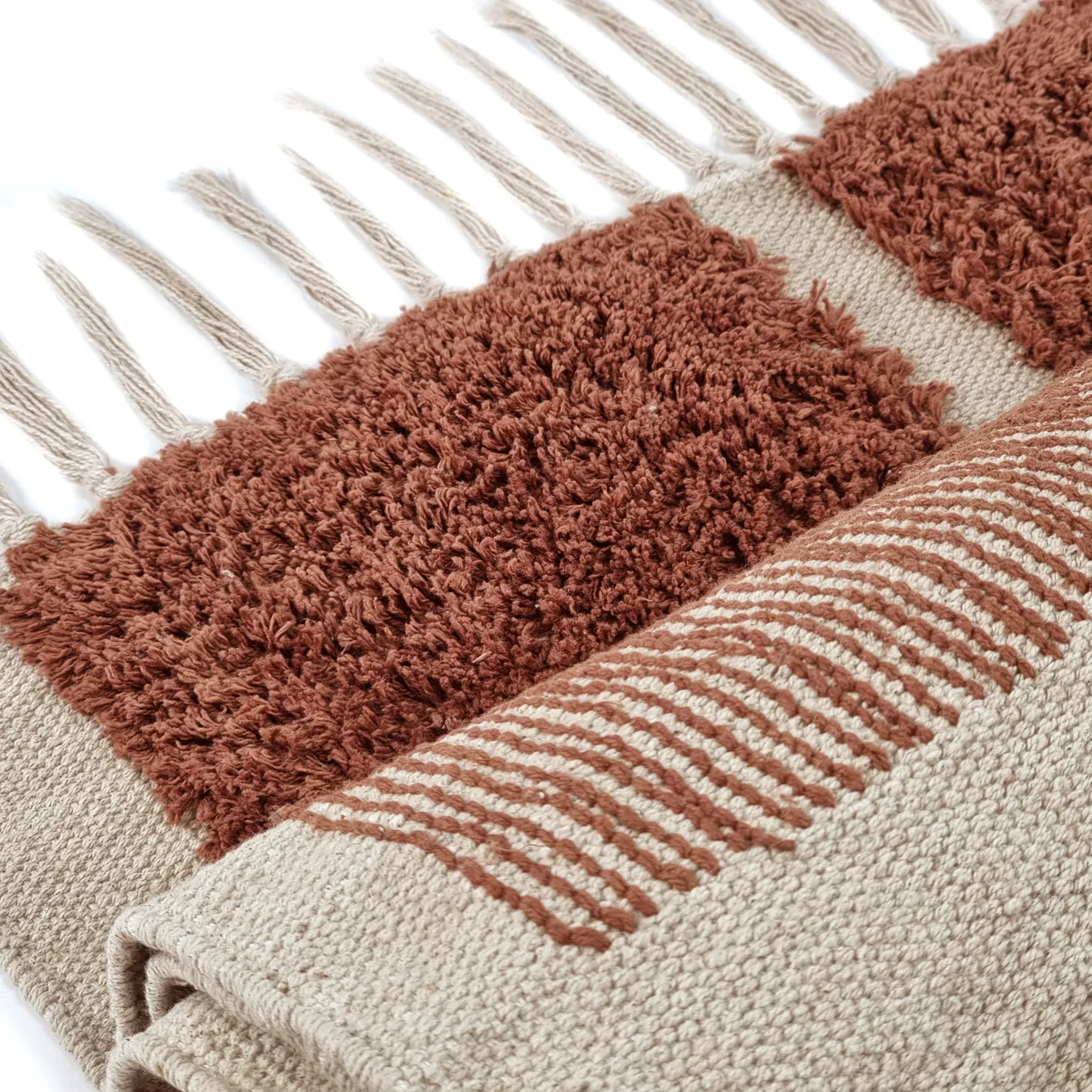 Dywany shaggy - Cyrus Natural Cotton Shaggy (brązowy)