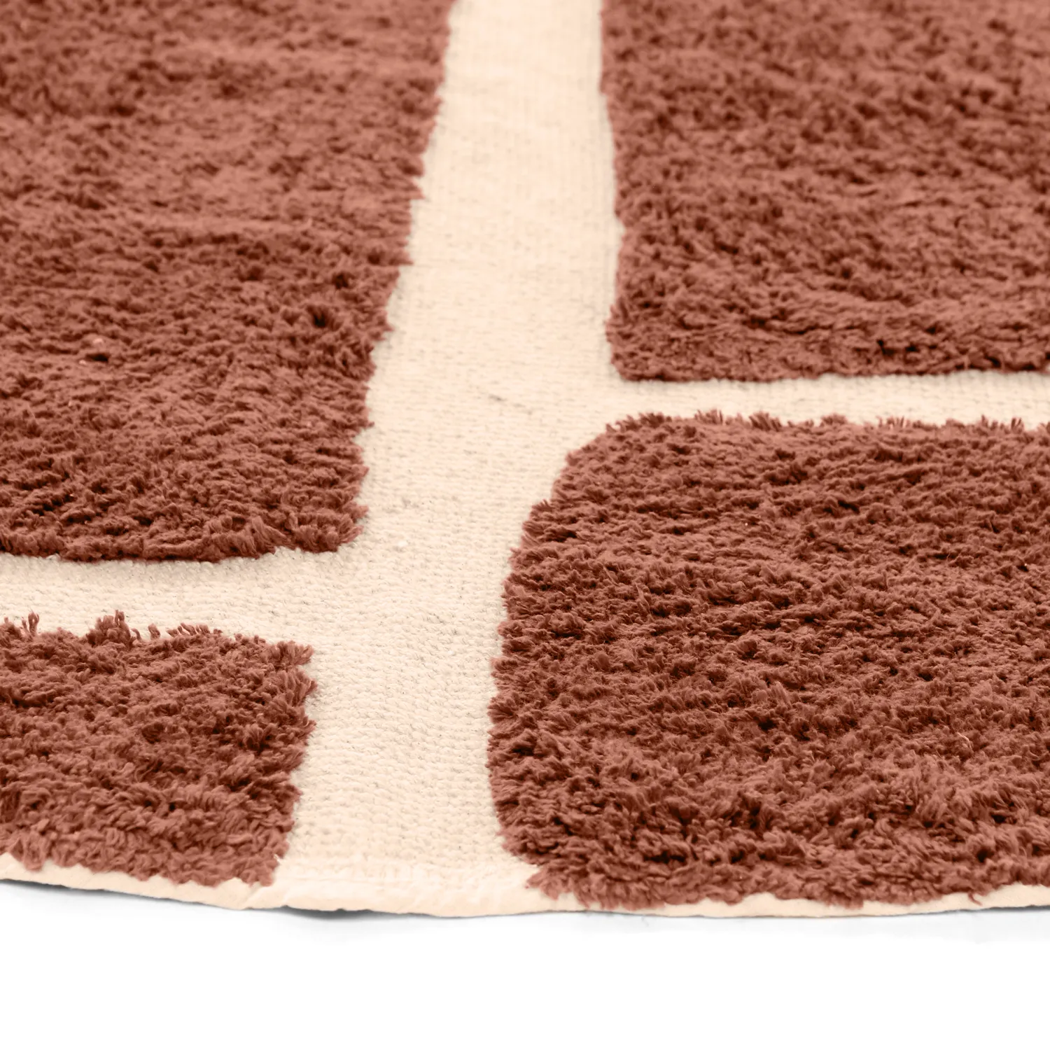 Okrągły dywan - Cyrus Natural Cotton Shaggy (brązowy)