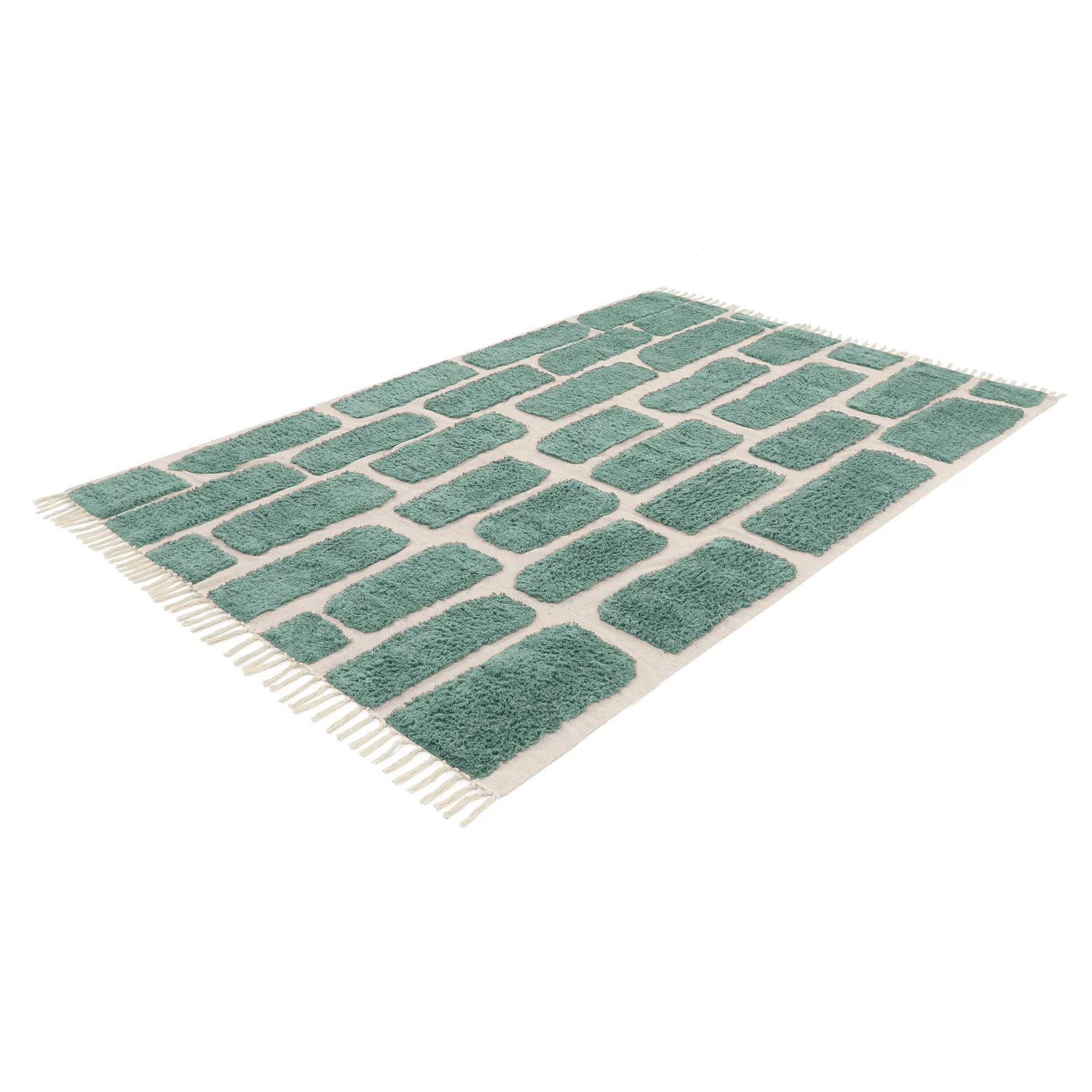 Dywany shaggy - Cyrus Natural Cotton Shaggy (zielony)